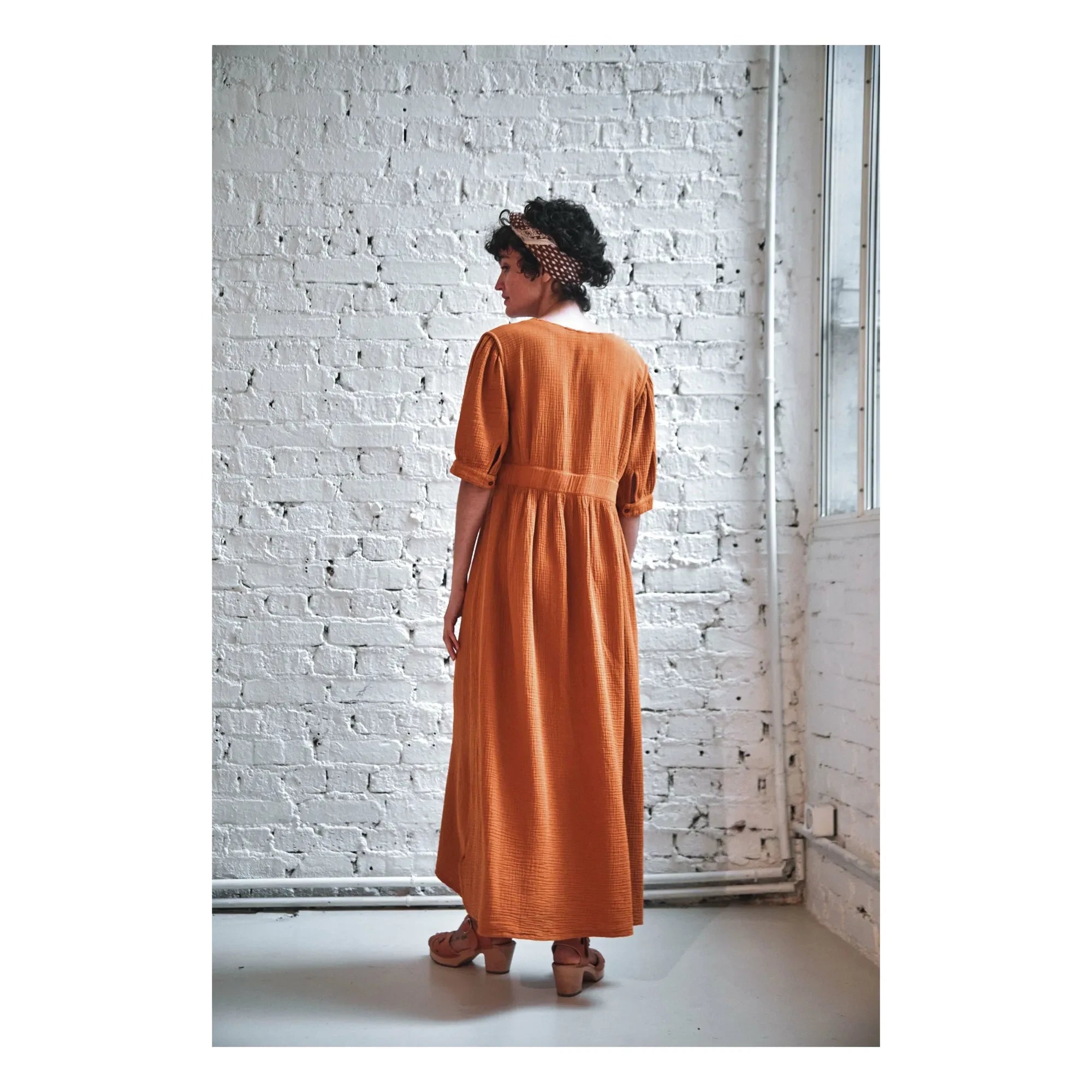 Emile et Ida - Bruna Pamuklu gazlı elbise | Tumeric