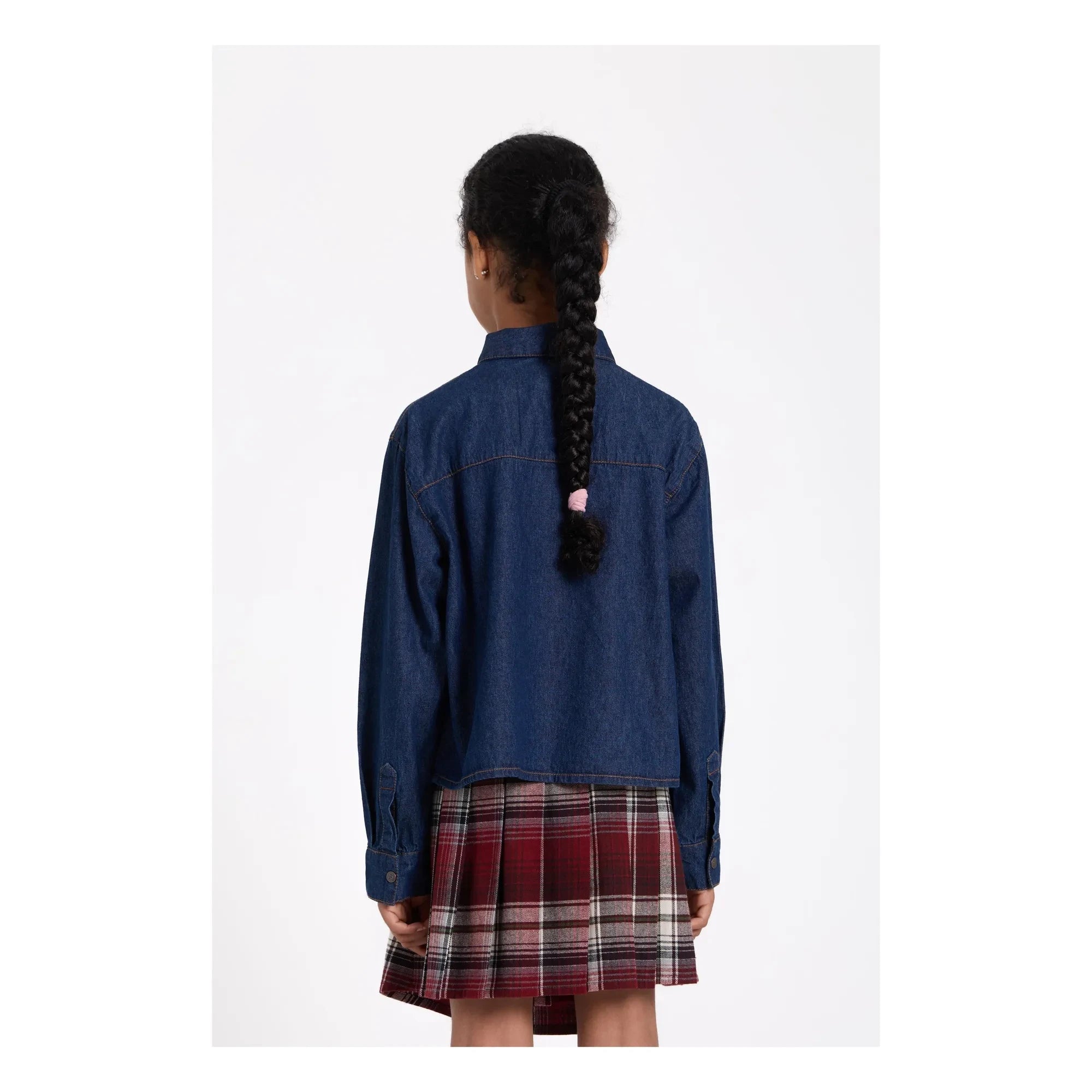 Finger in the Nose - Sterling Check Asymmetric Skirt | Aubergine