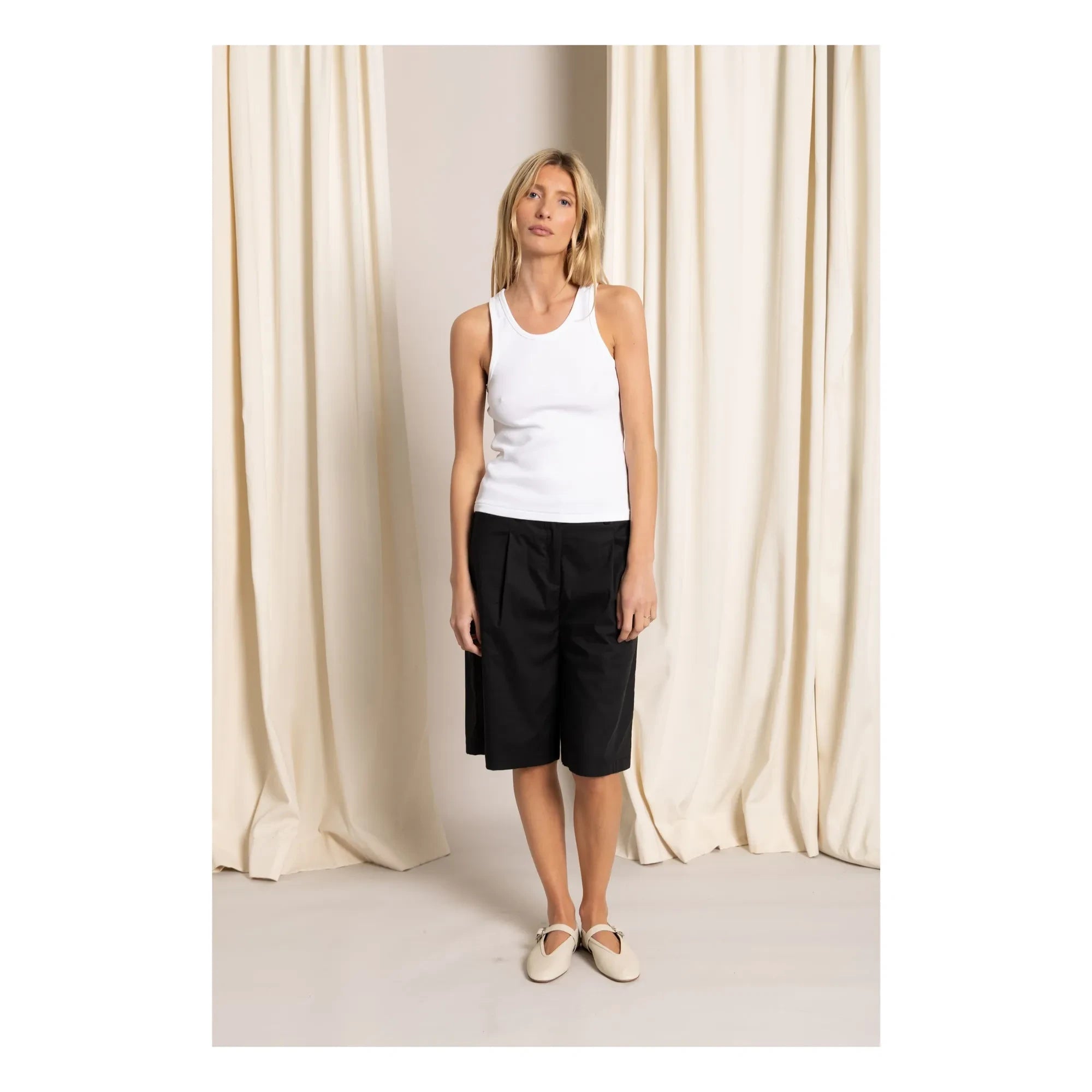 Smallable Woman - Ayla Organic Cotton Ribbed Tank Top | White