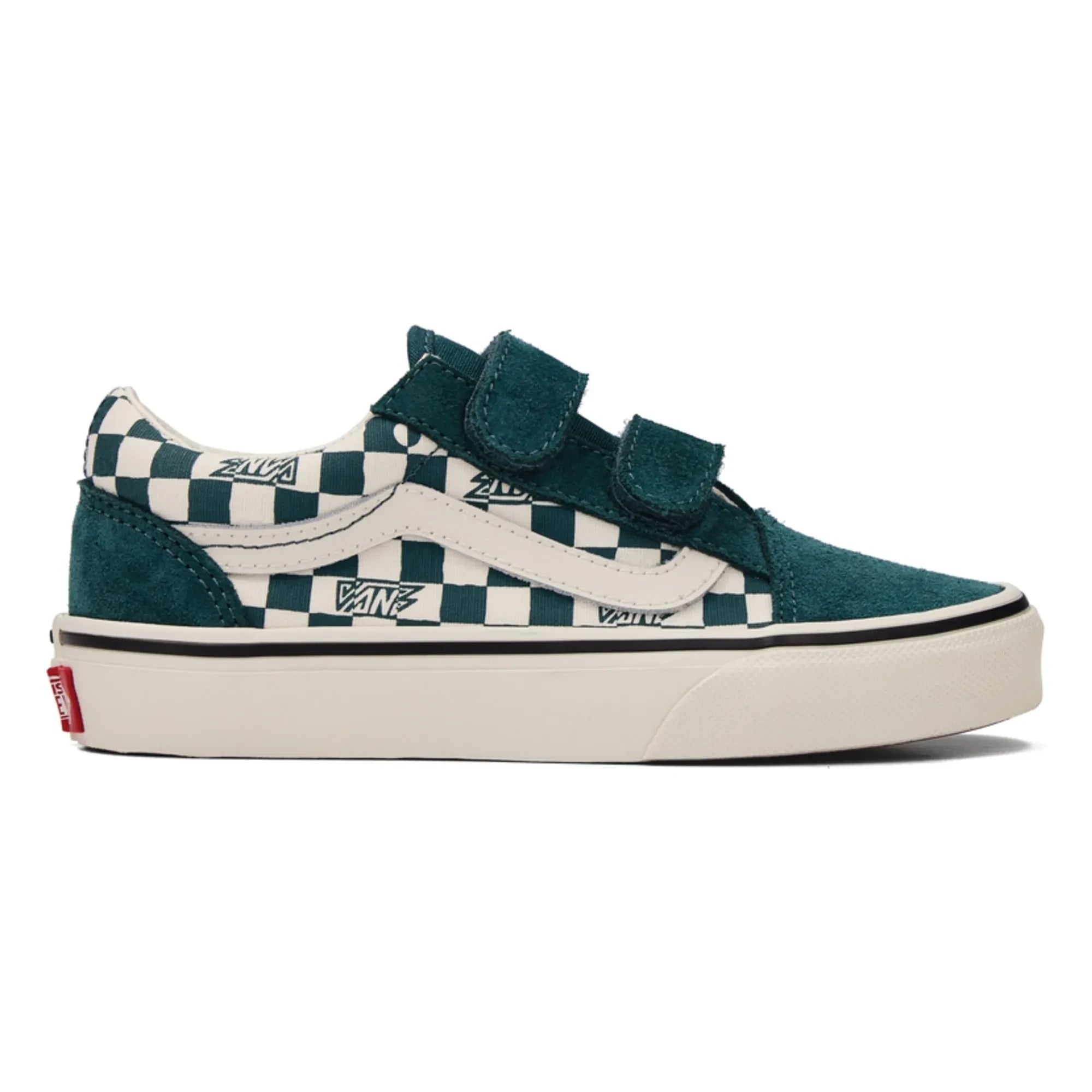 Vans - Scratch Sneakers Old Skool V Geo Check | Turquoise Blue