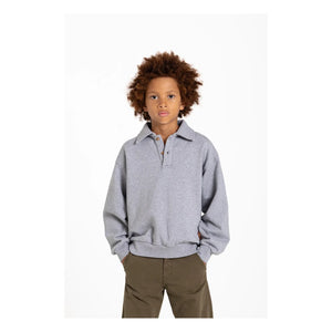Hundred Pieces - Phoenix Pretzel Organik Pamuk Polo Shirt | Heather grey