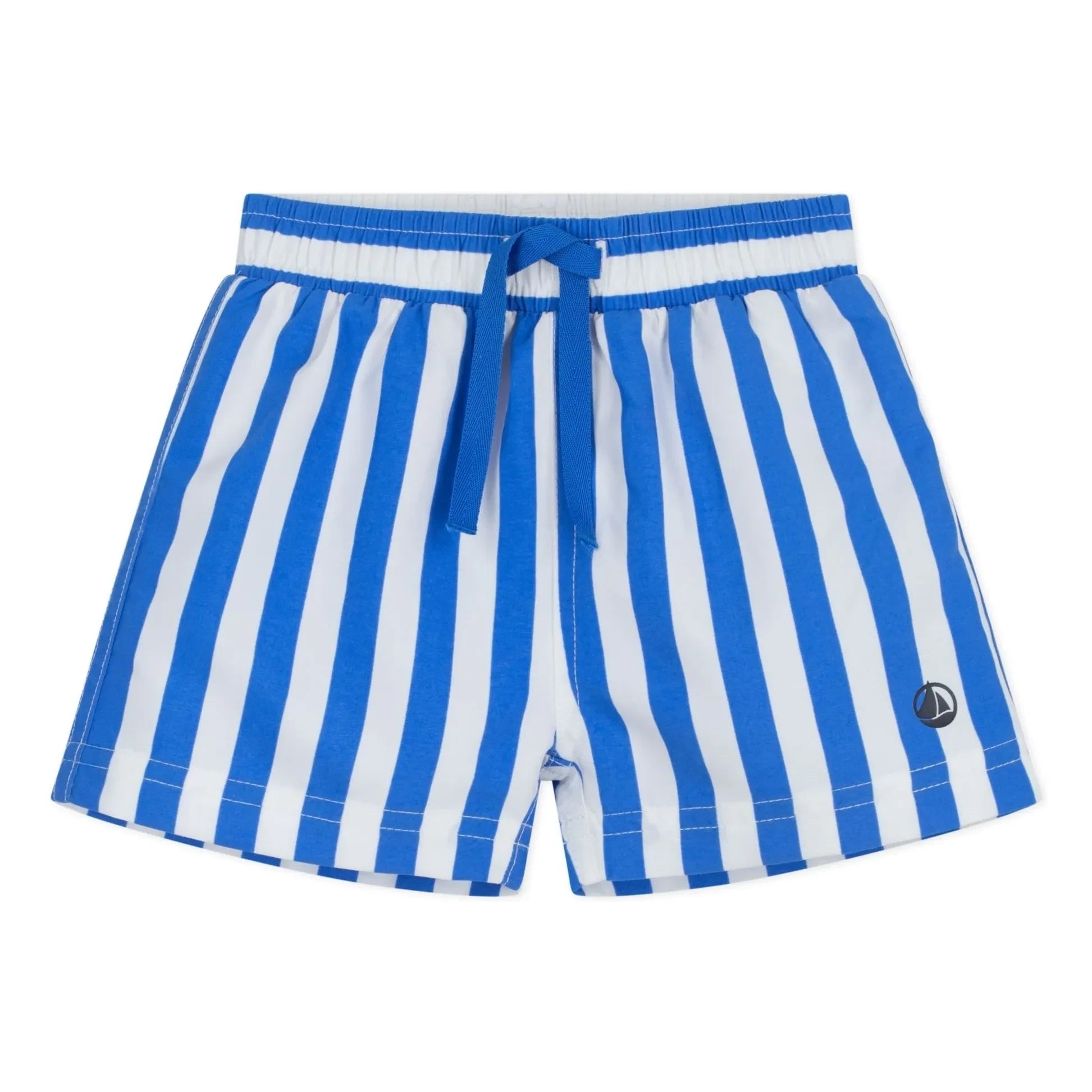 Petit Bateau - Baby Striped Recycled Fiber Swimsuit Shorts | Blue