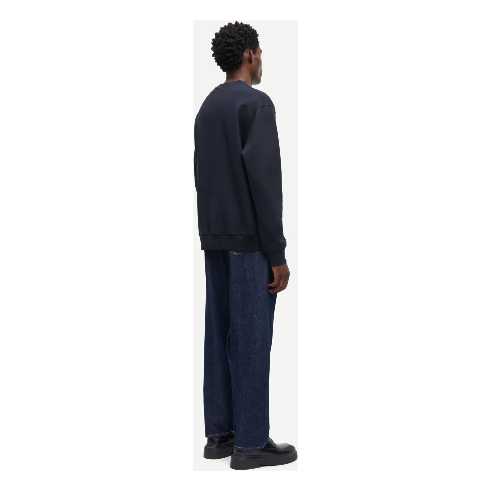 Samsoe Samsoe - Norsbro Organic Cotton Round Neck Sweatshirt | Dark Blue