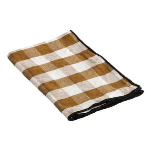 Maison de Vacances - Bourdon Black Mesh Gingham Napkin | Vichy Spices