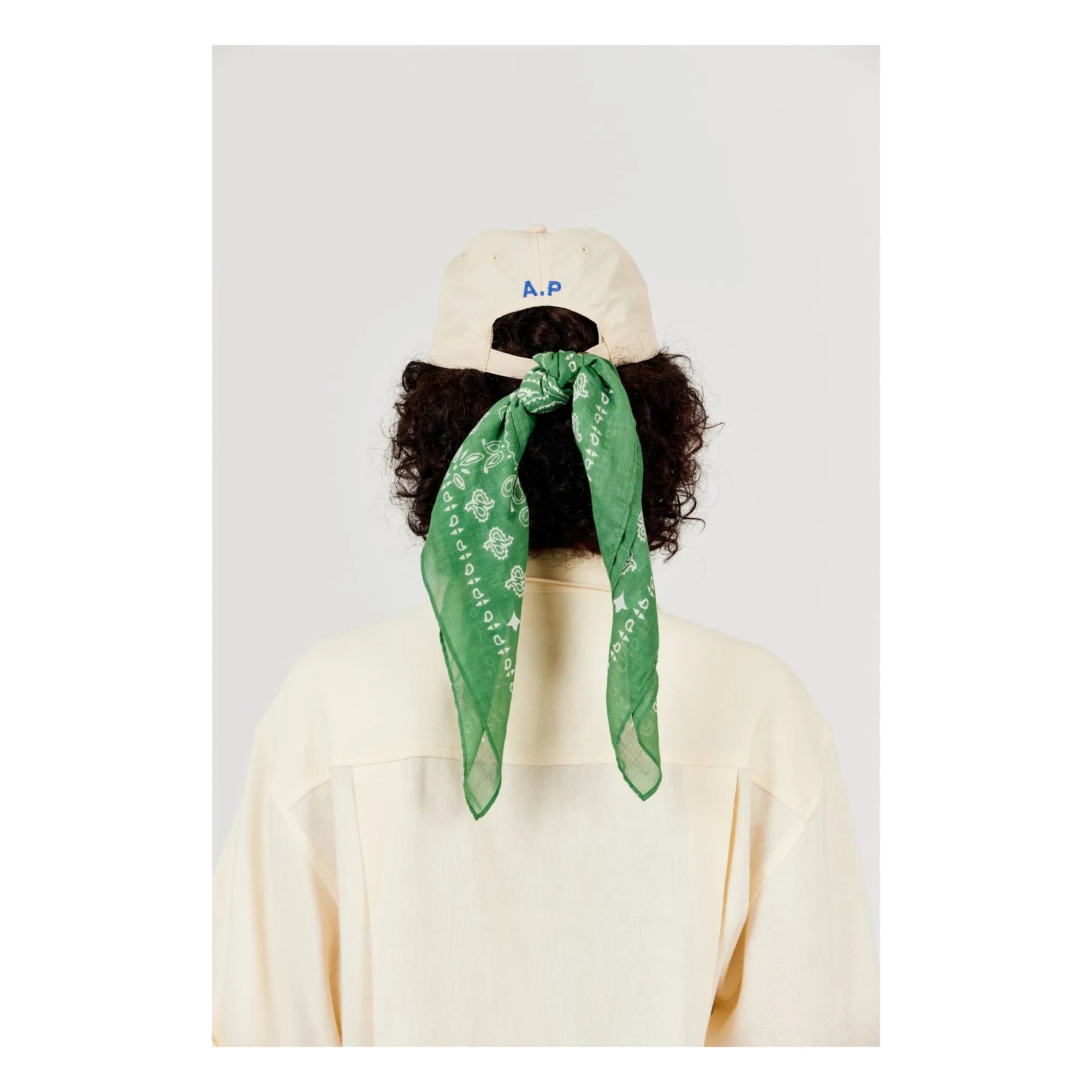 a.p - Cotton Tulle Bandana | Khaki