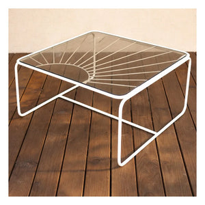 Honoré - Eldorado Coffee Table with Smoked Glass Top | Beige