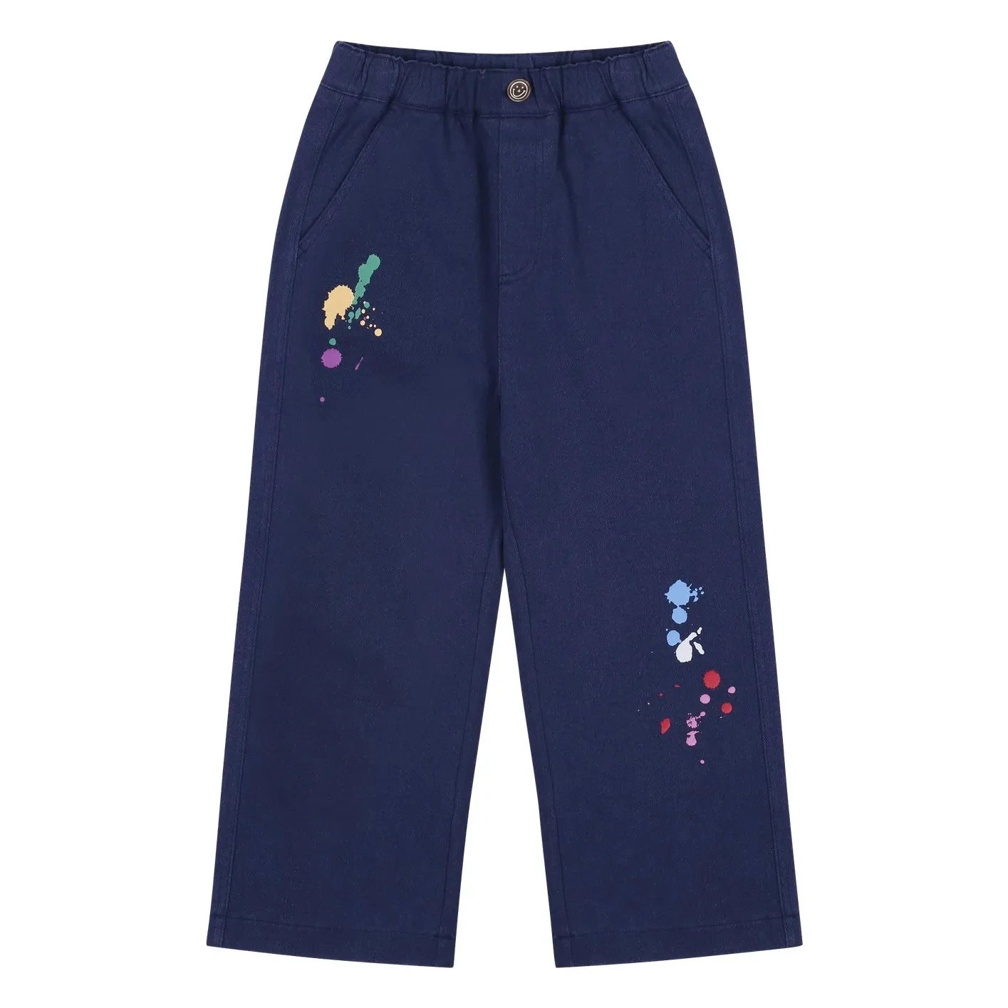 Jelly Mallow - Velvet Star-Patterned Pants | Navy