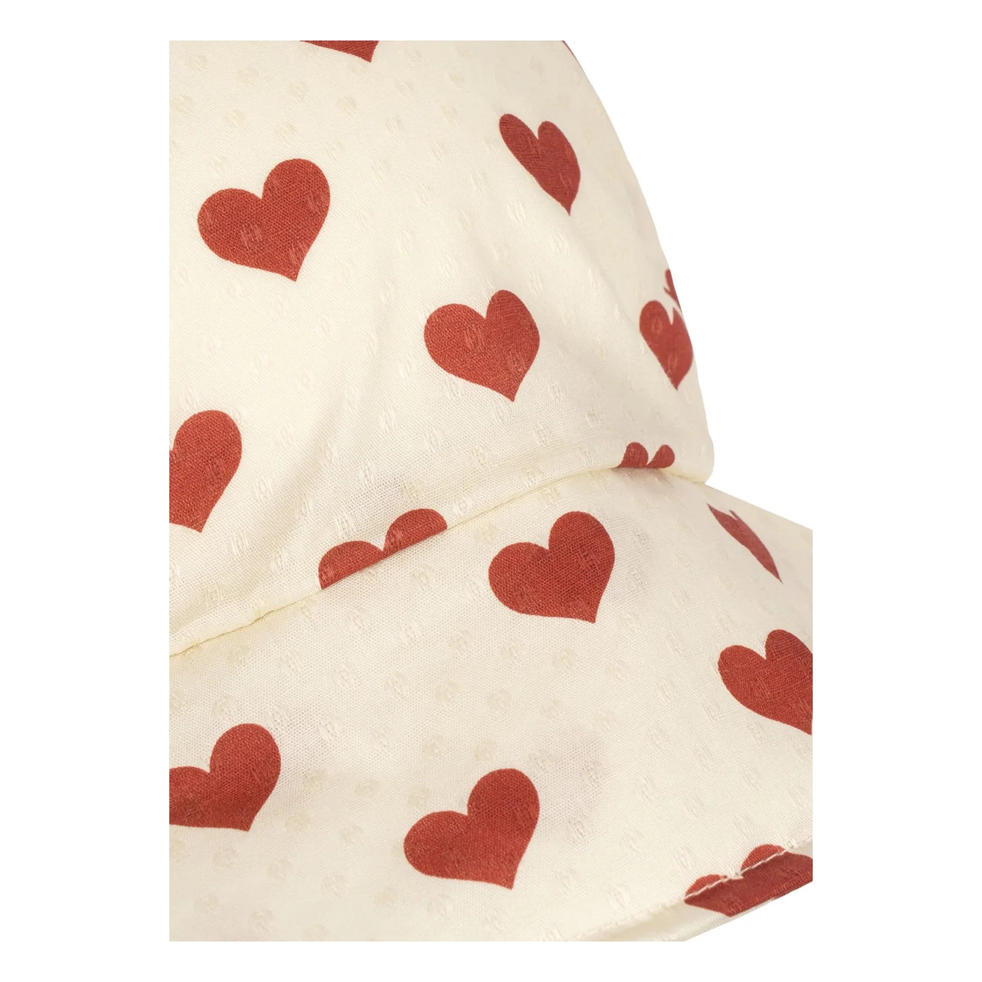 Konges Sløjd - Cianna Heart Print Organic Cotton Hat | Ecru