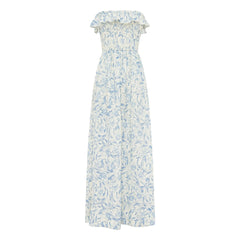 Peony - Daffodil Linen Dress | Blue