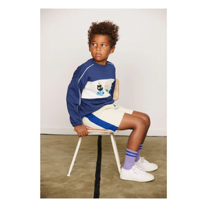 Mini Rodini - Organic Cotton Sweat Animals | Dark Blue