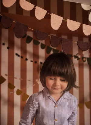 Muskhane - Felt Flag Garland | Dark Brown