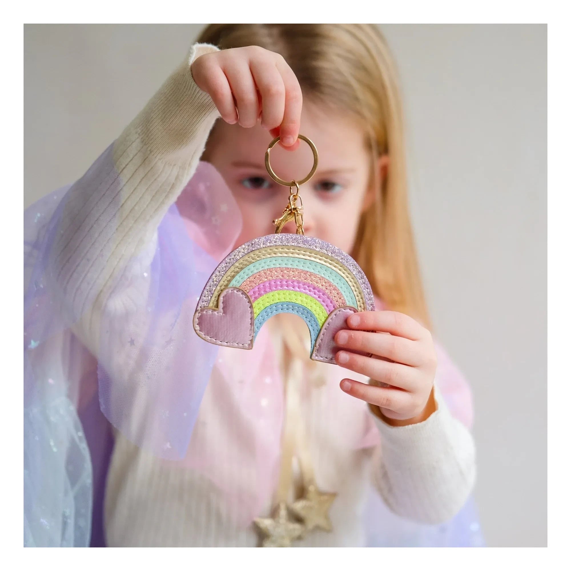 Mimi & Lula - Rainbow Keychain | Lilac