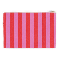 Rose in April - Lili striped clutch bag | Pink
