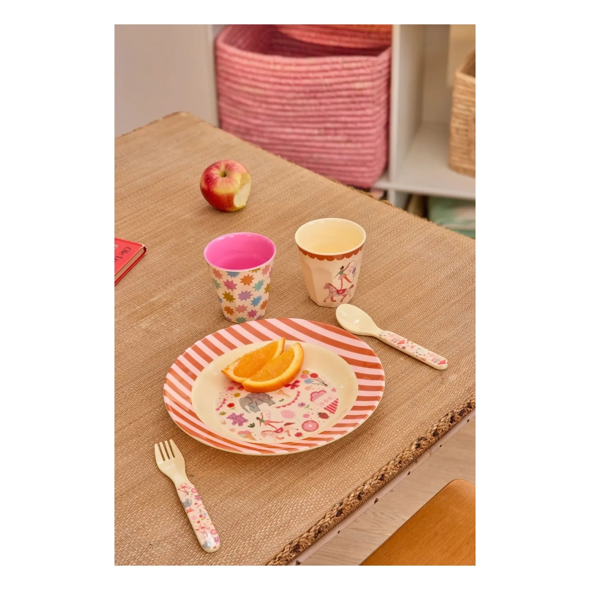 Rice - Fun Fair Melamine Fork and Spoon | Light Blue