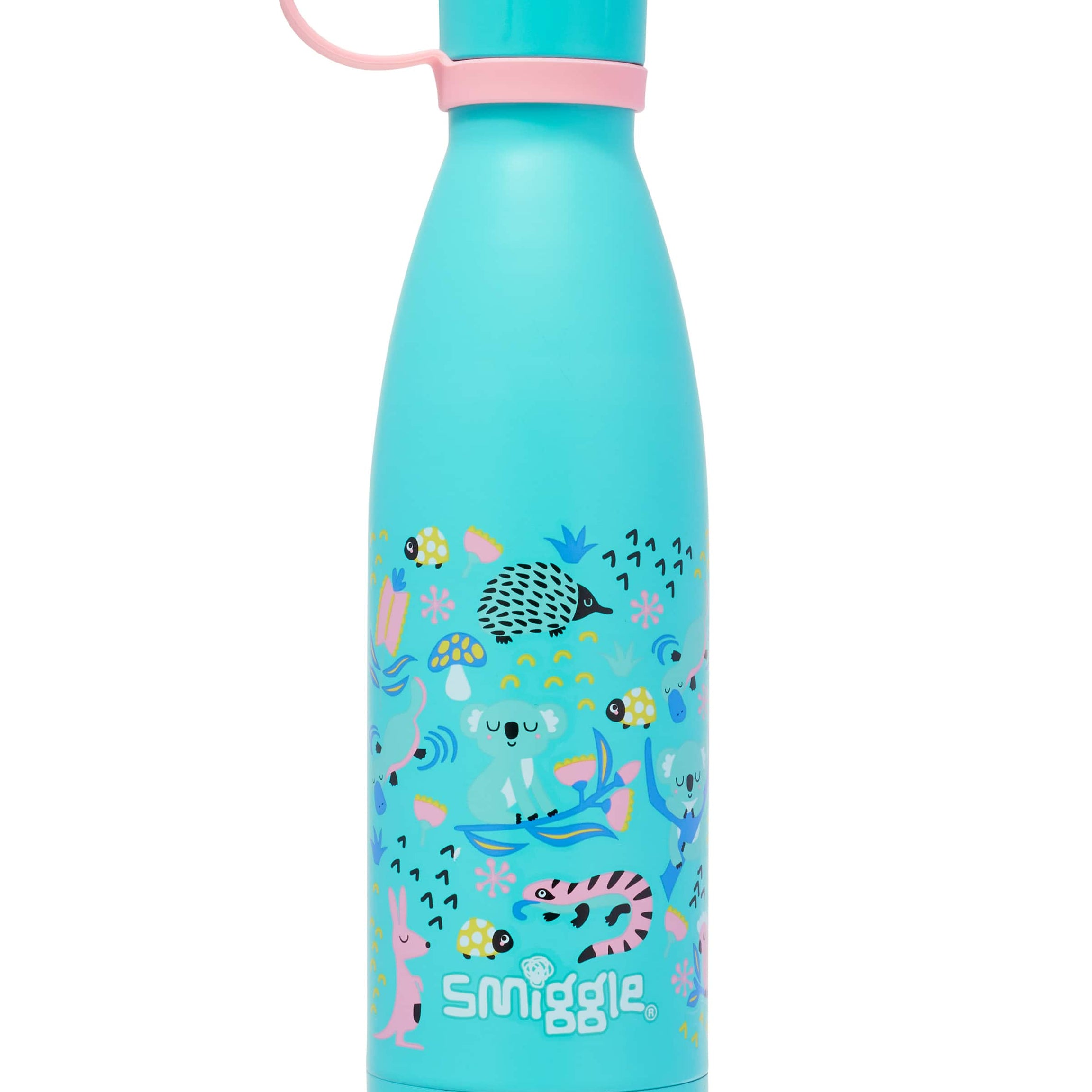 Smiggle - Hi There Kapaklı 500ML Çelik Matara-Dinossi