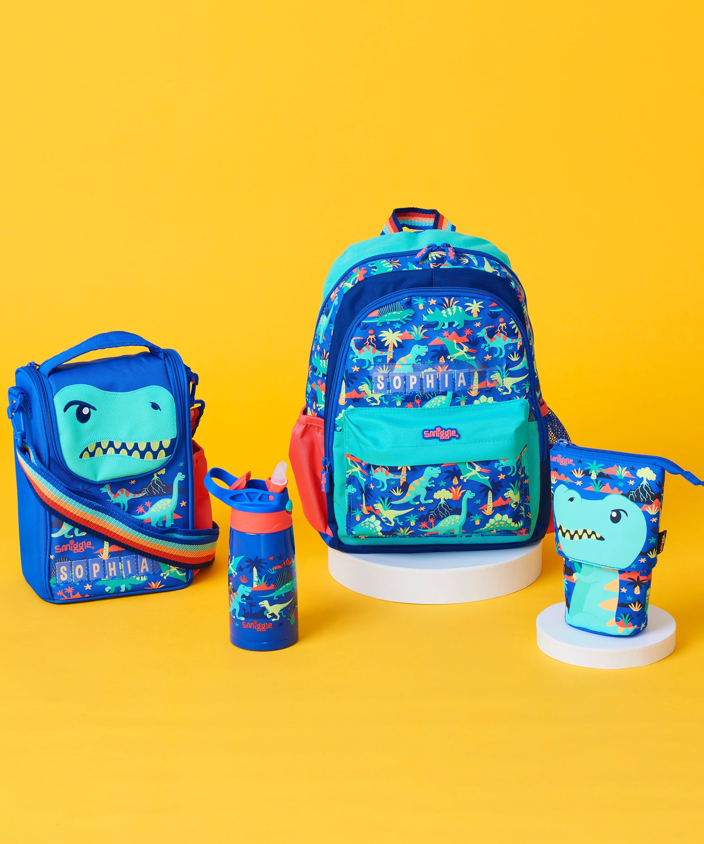 Smiggle - Movin 2si 1 Arada Kalem Kutusu-Dinossi