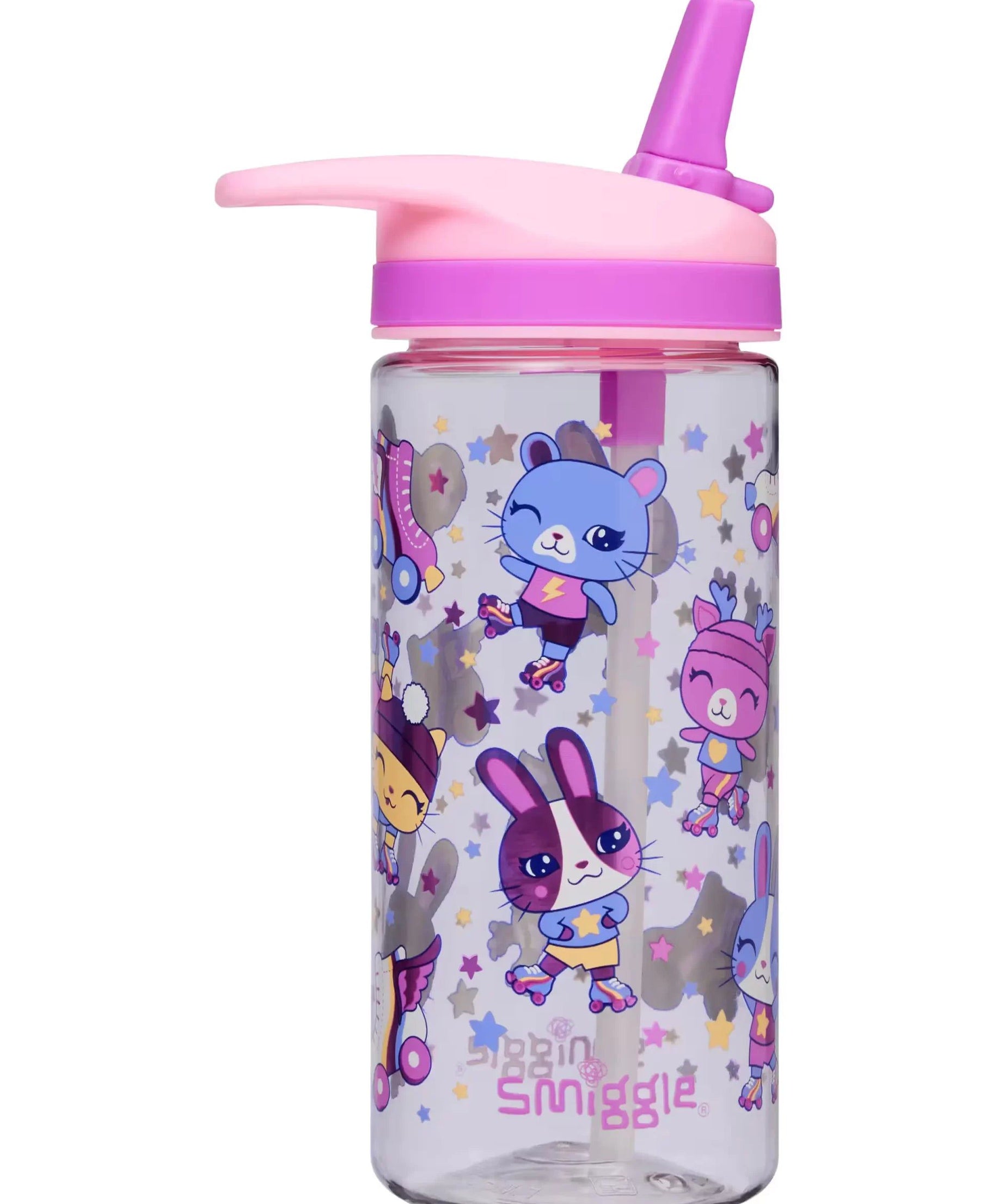 Smiggle - Movin 440 ML BPA'Sız Pipetli Suluk-Dinossi