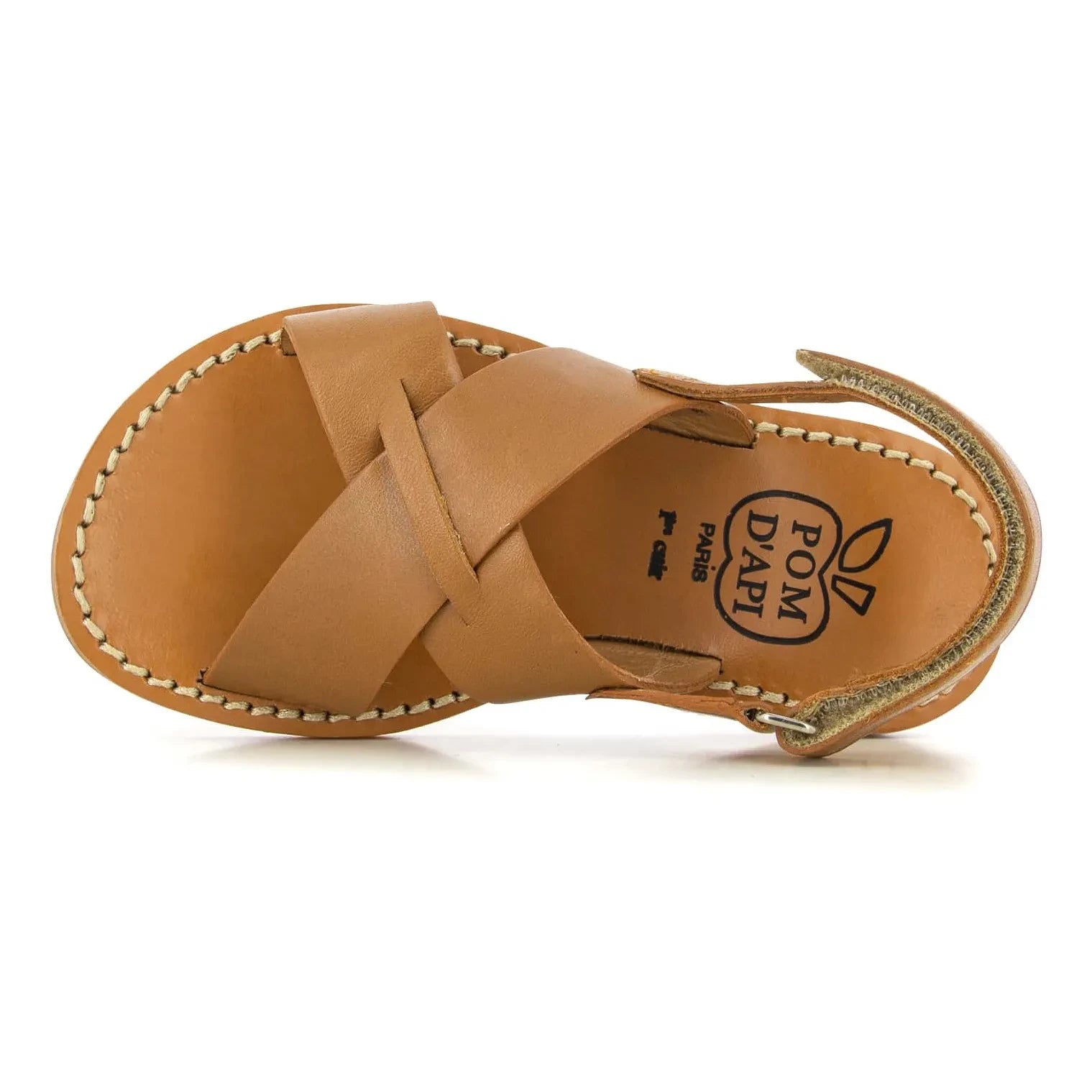 Pom d'Api - Stitch Çapraz Sandalet | Kahverengi