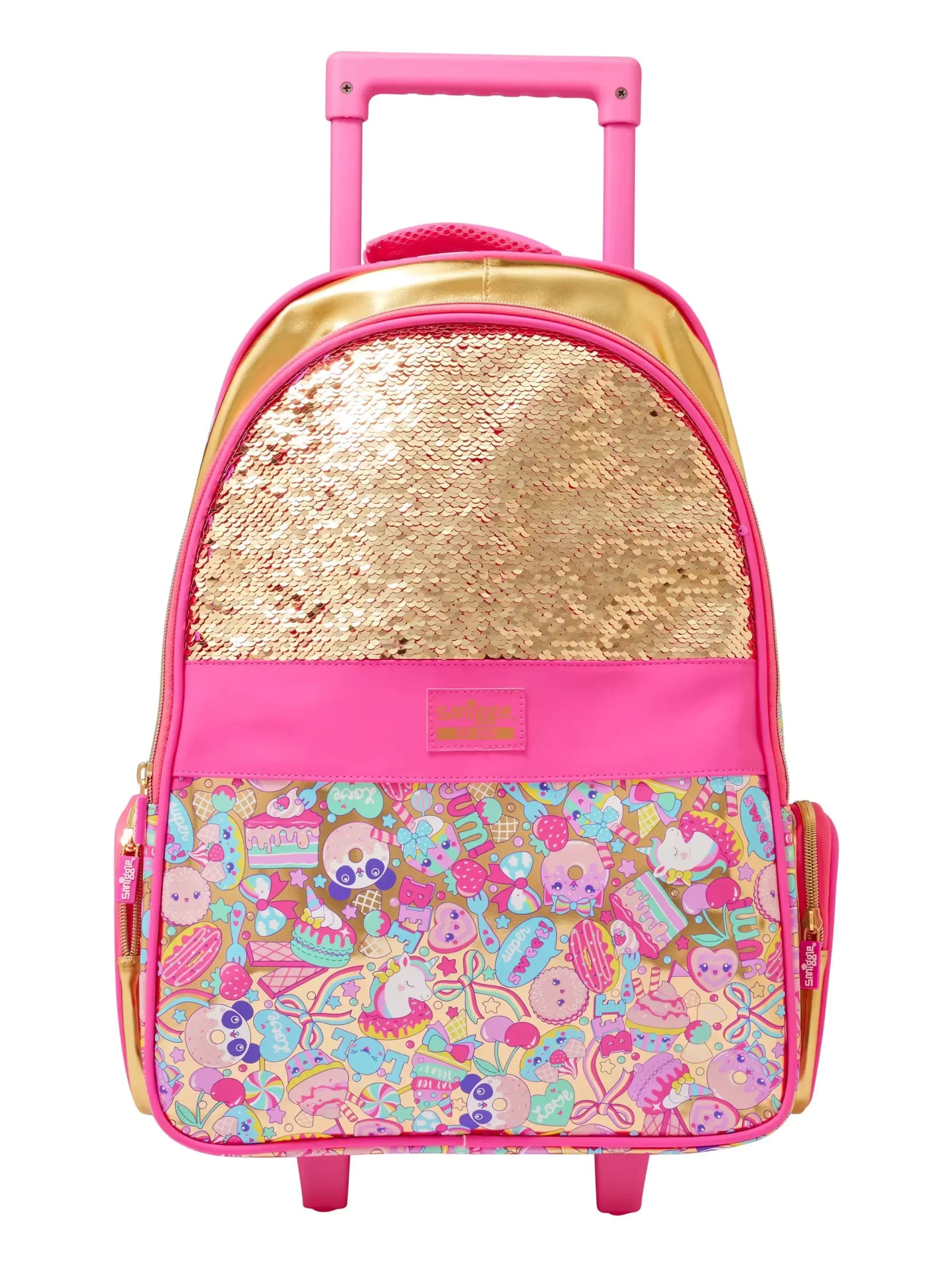 Smiggle – 20. Doğum Günü Çekçekli Işıklı Tekerlekli Çanta-Dinossi