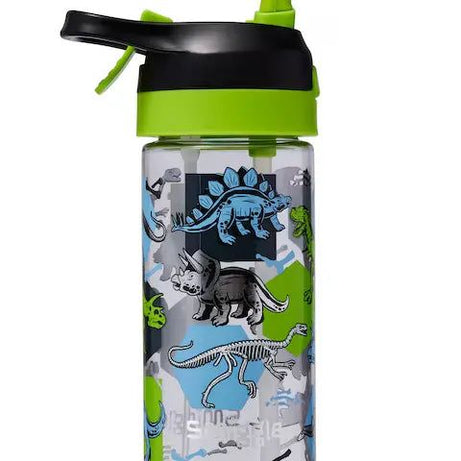 Smiggle - Hali Junior Su Püskürtmeli Otomatik Pipetli 440ML Suluk-Dinossi