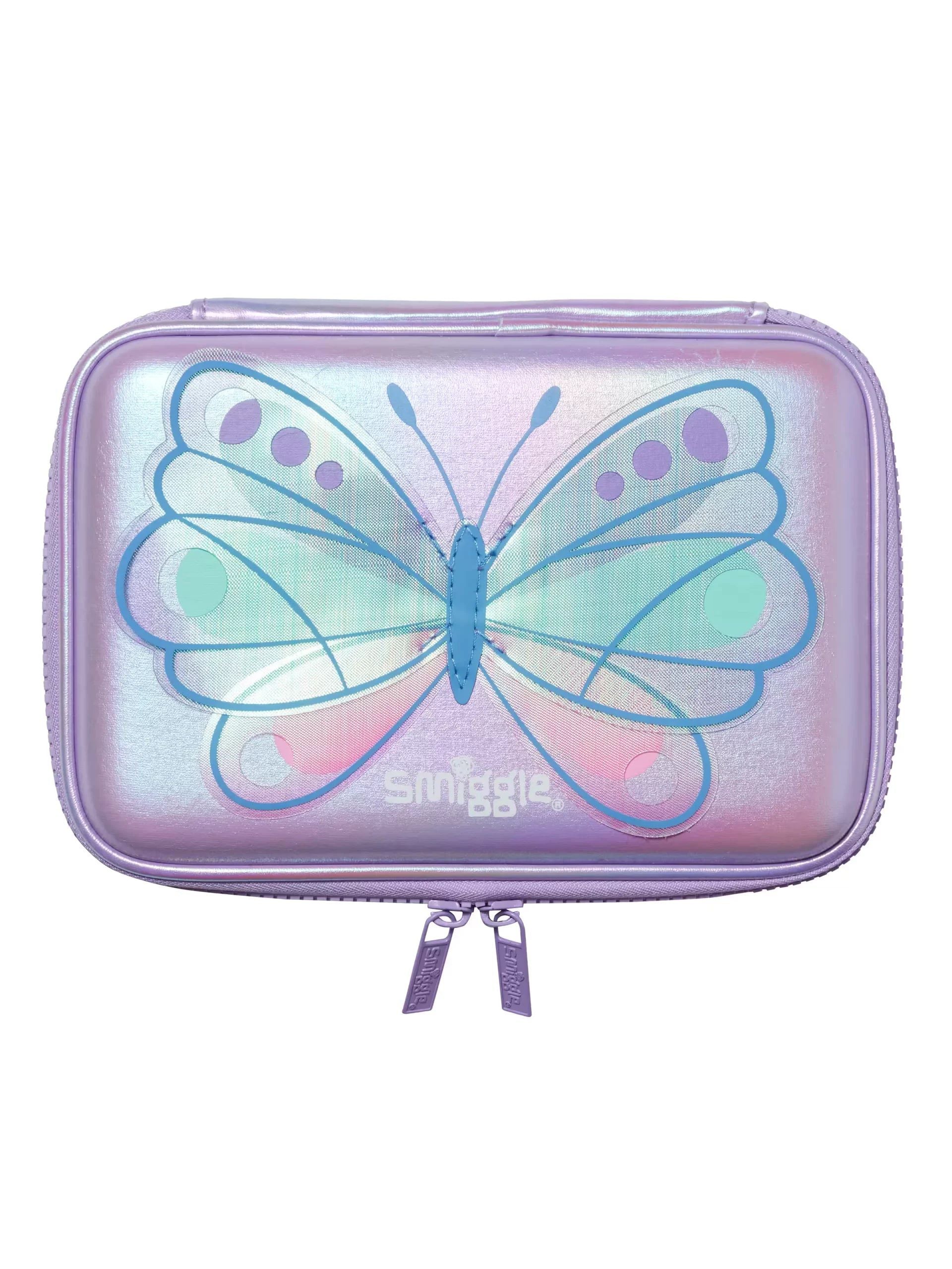Smiggle - Flutter Hardtop Kelebek Kalem Kutusu-Dinossi