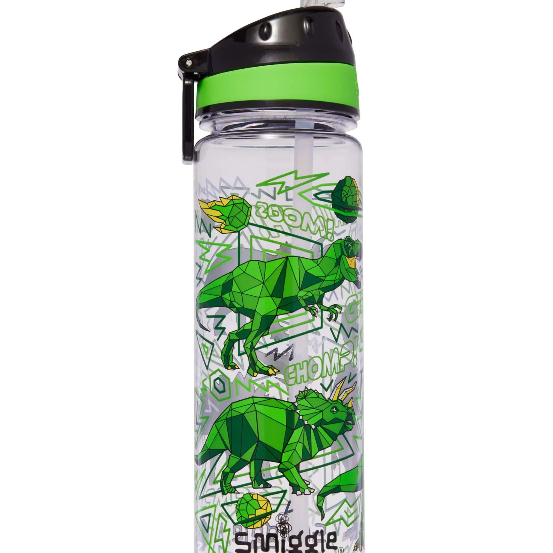 Smiggle - Wild Side 650ML Pipetli BPAsız Suluk-Dinossi