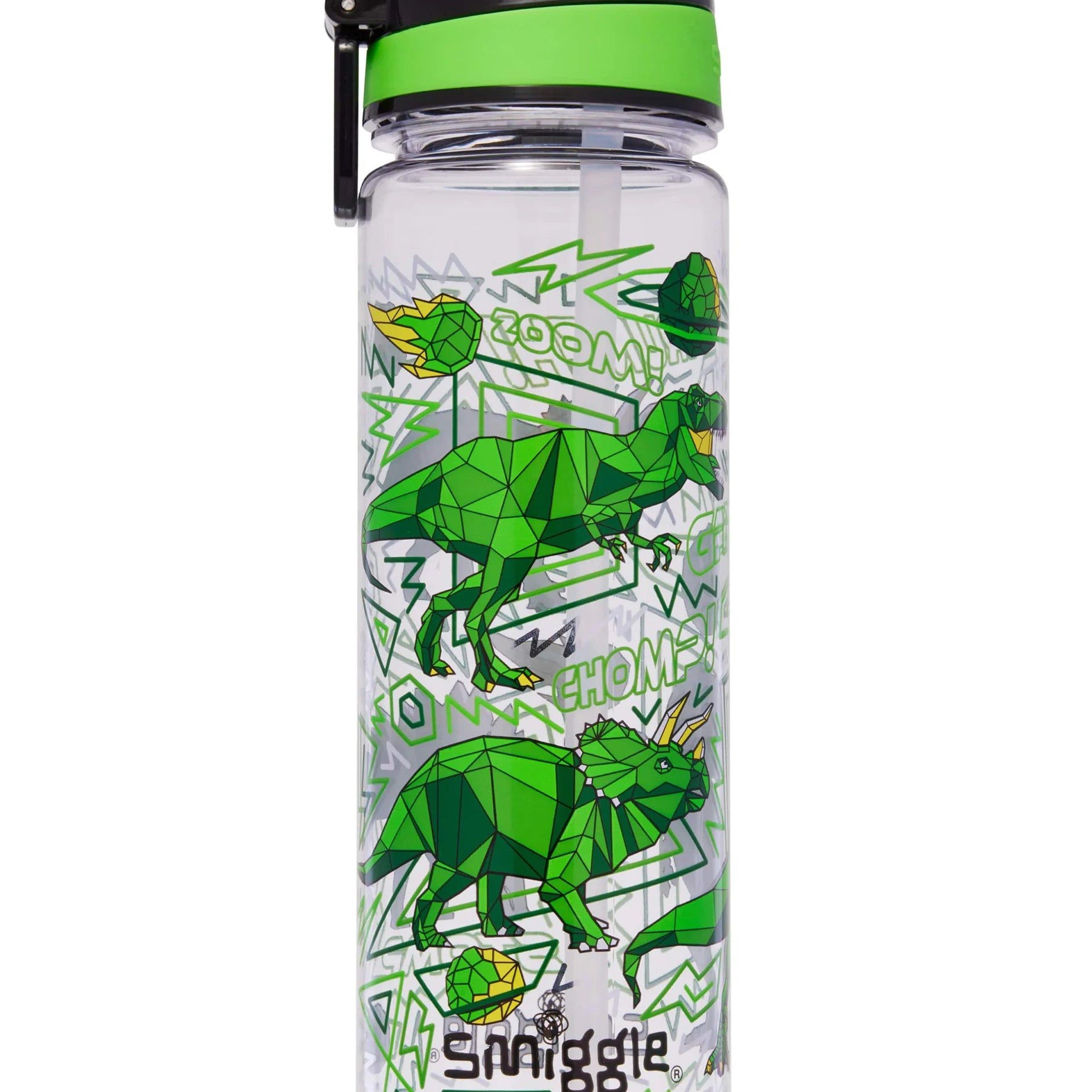 Smiggle - Wild Side 650ML Pipetli BPAsız Suluk-Dinossi