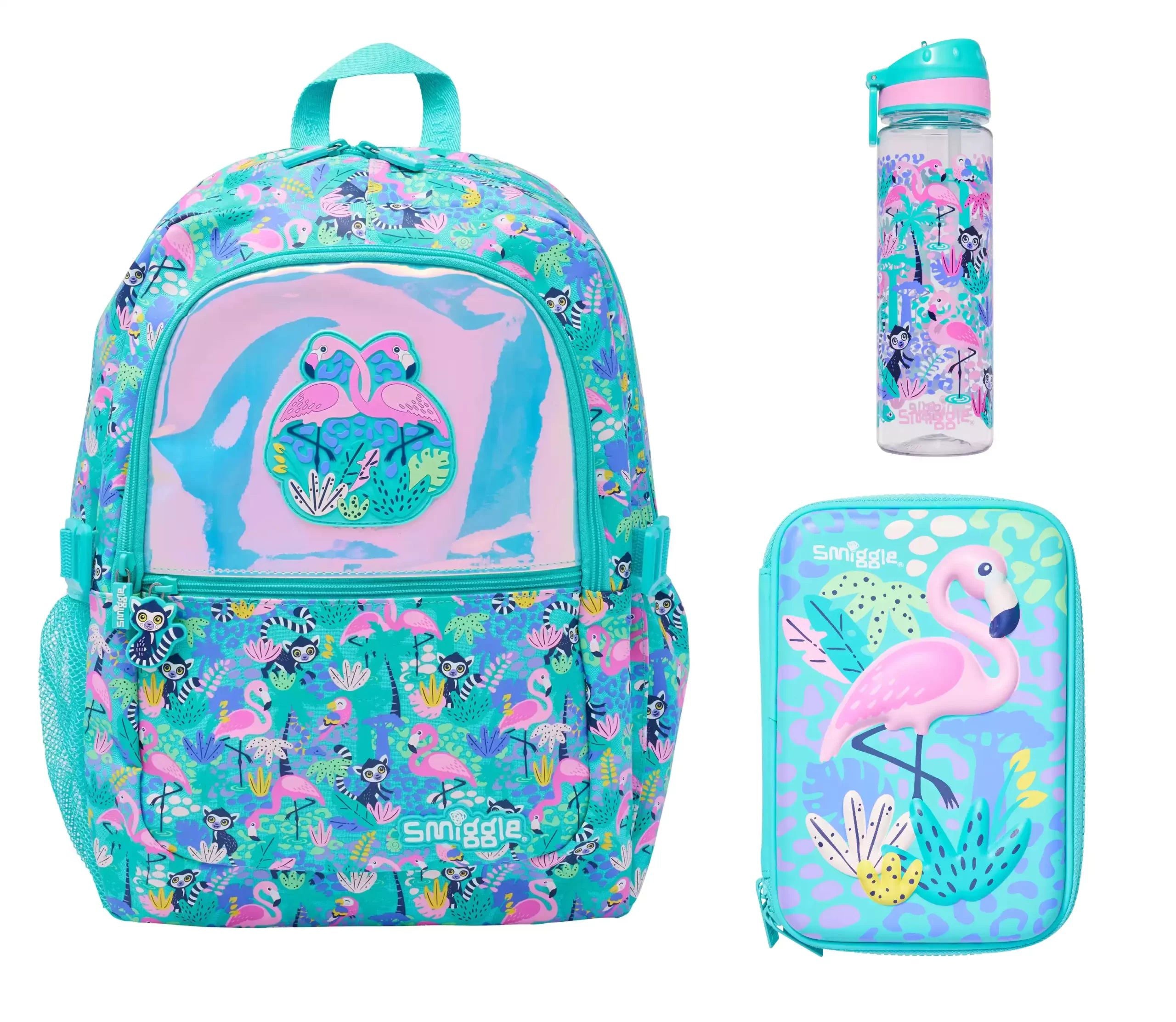 Smiggle - Wild Side 3'lü Okul Çanta Seti-Dinossi
