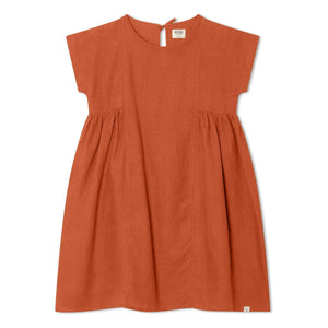 Matona - Box Cut Linen Midi Dress | Dark Green