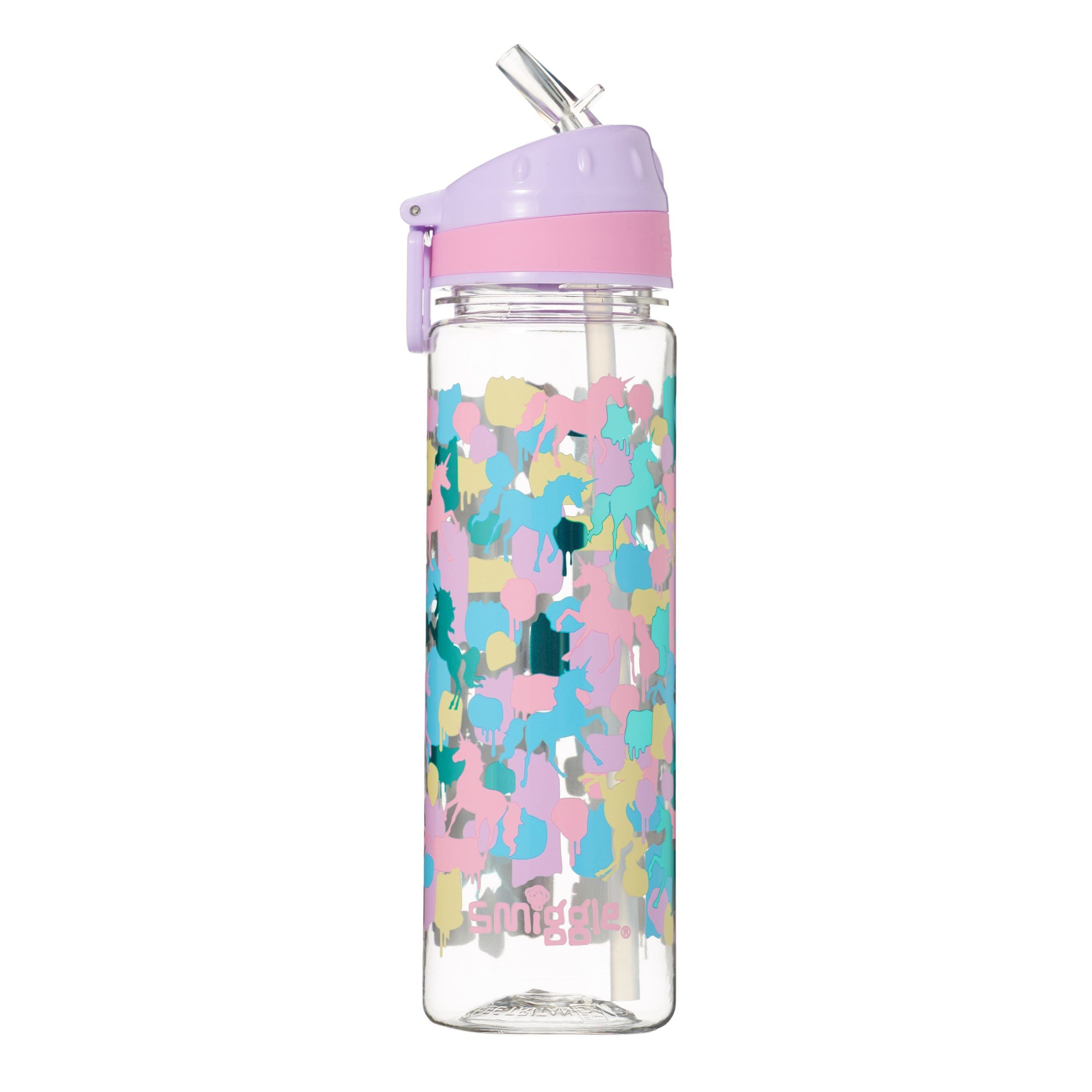 Smiggle - Illusion Pipetli 650ML BPA İçermeyen Suluk-Dinossi
