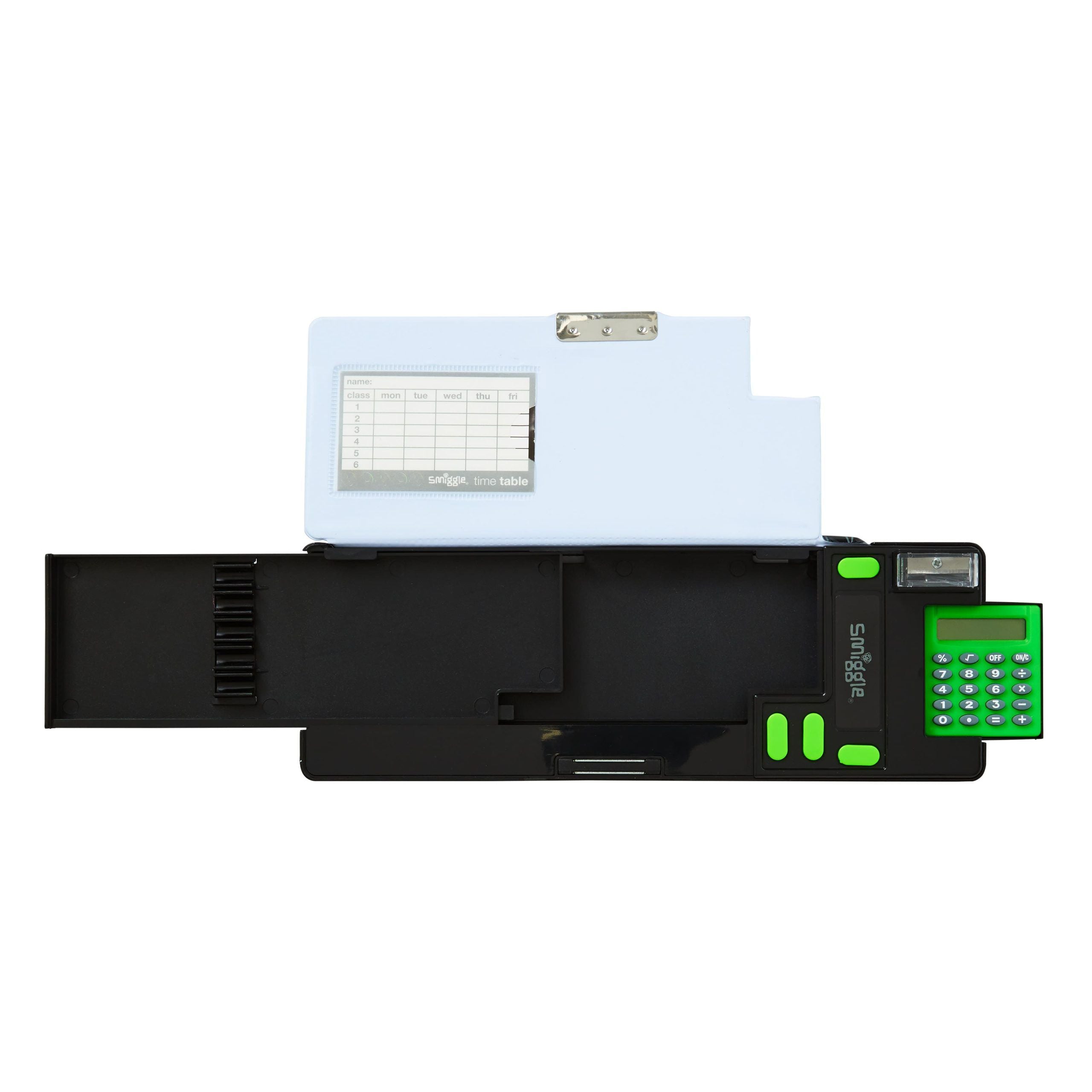 Smiggle - İsimlikli Futbol Tutkusu Hesap Makineli Pop Out Otomatik Kalem Kutusu-Dinossi