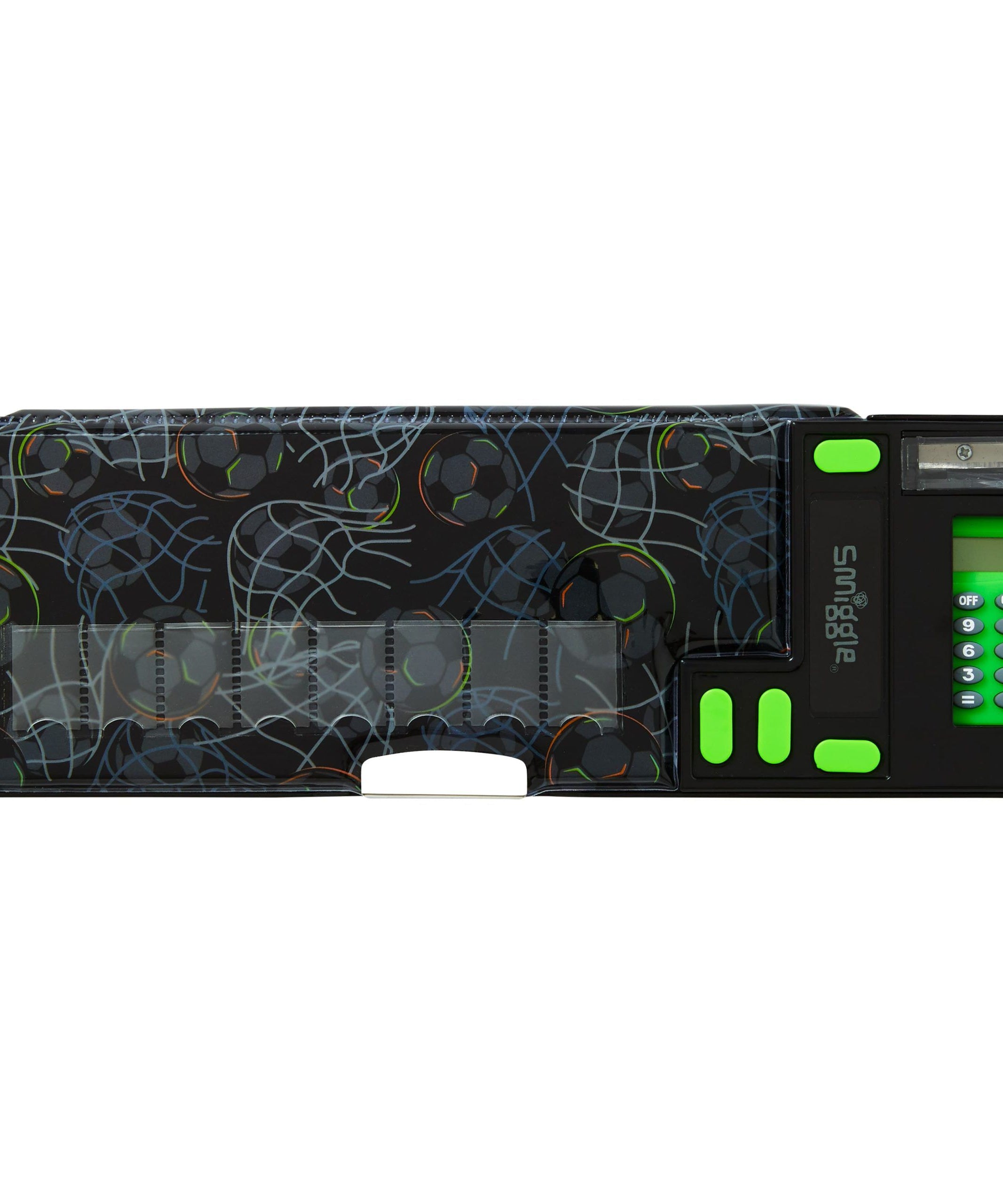 Smiggle - İsimlikli Futbol Tutkusu Hesap Makineli Pop Out Otomatik Kalem Kutusu-Dinossi