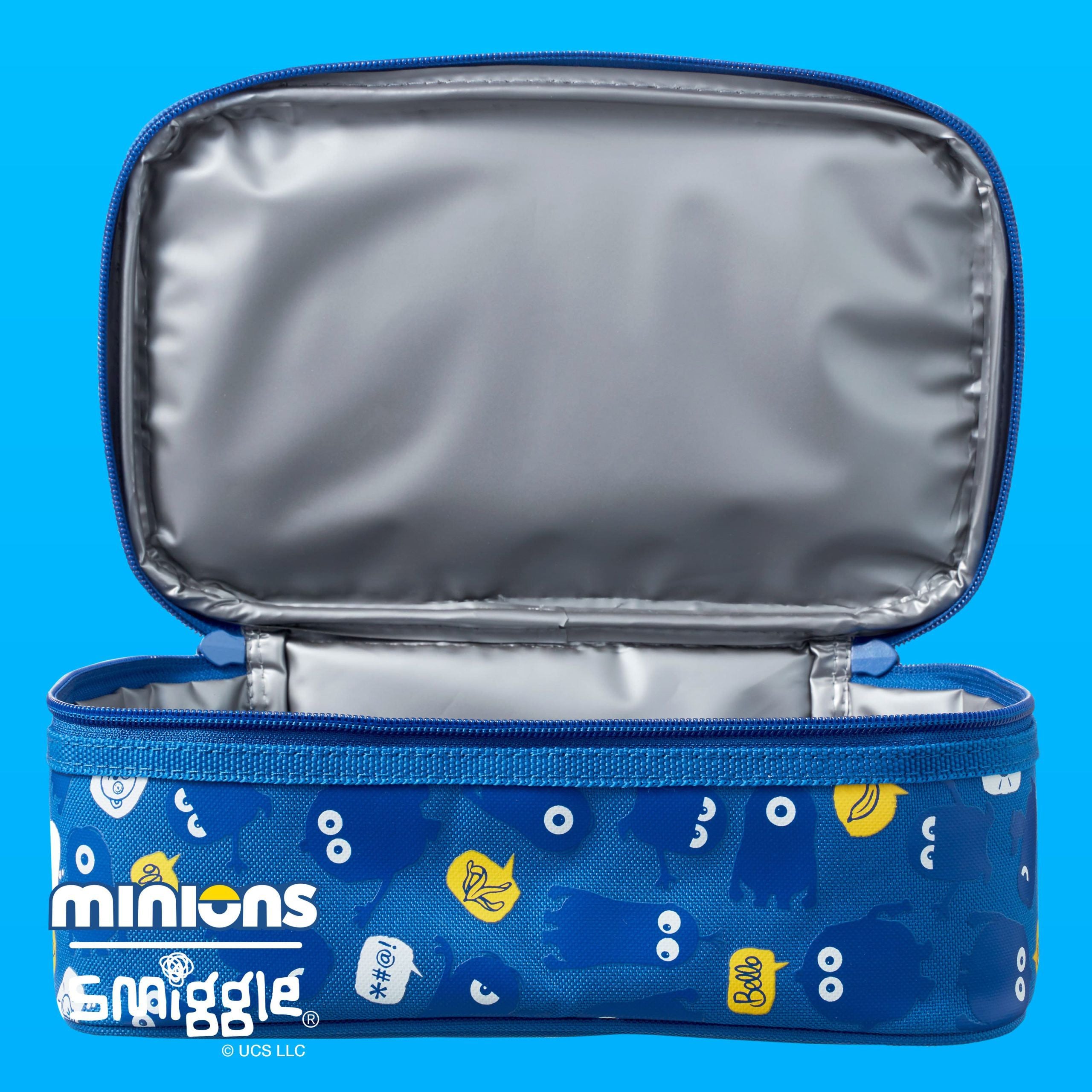 Smiggle - Minions Çift Katlı Beslenme Çantası-Dinossi