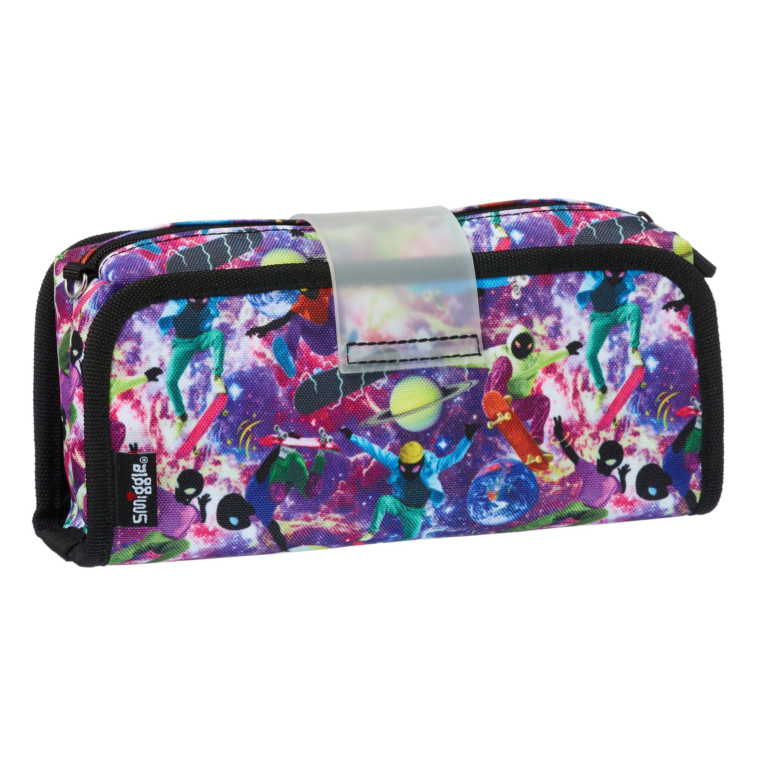 Smiggle - Galaxy İki Gözlü Özel Seri Kalem Kutusu-Dinossi