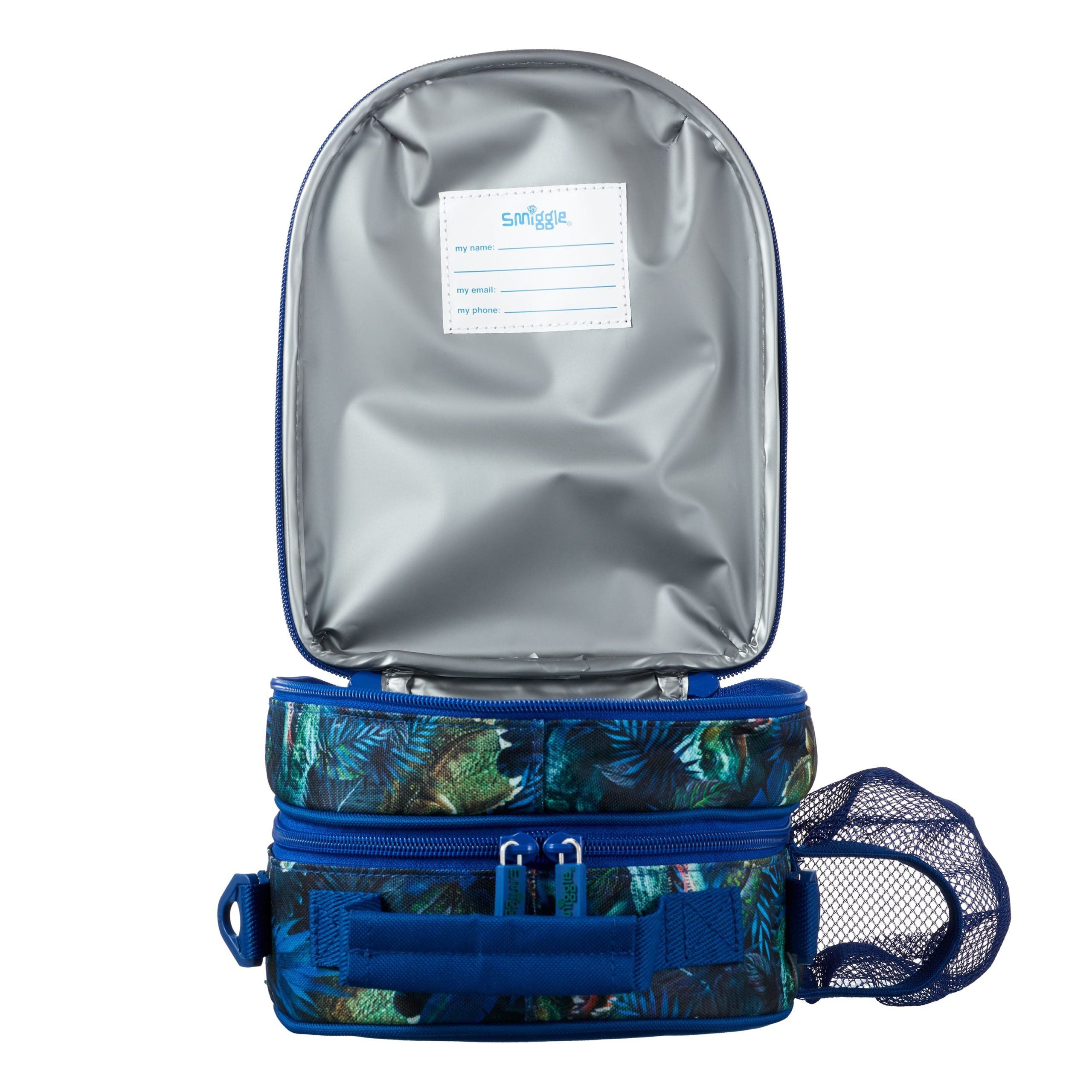 Smiggle - Galaxy Sert Kapaklı Beslenme Çantası-Dinossi