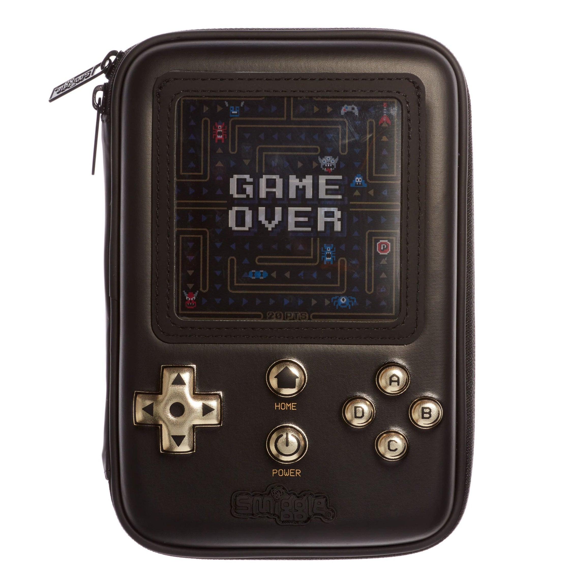 Smiggle - 3D Kabartmalı Tetris Temalı Gamer Hardtop Kalem Kutusu-Dinossi