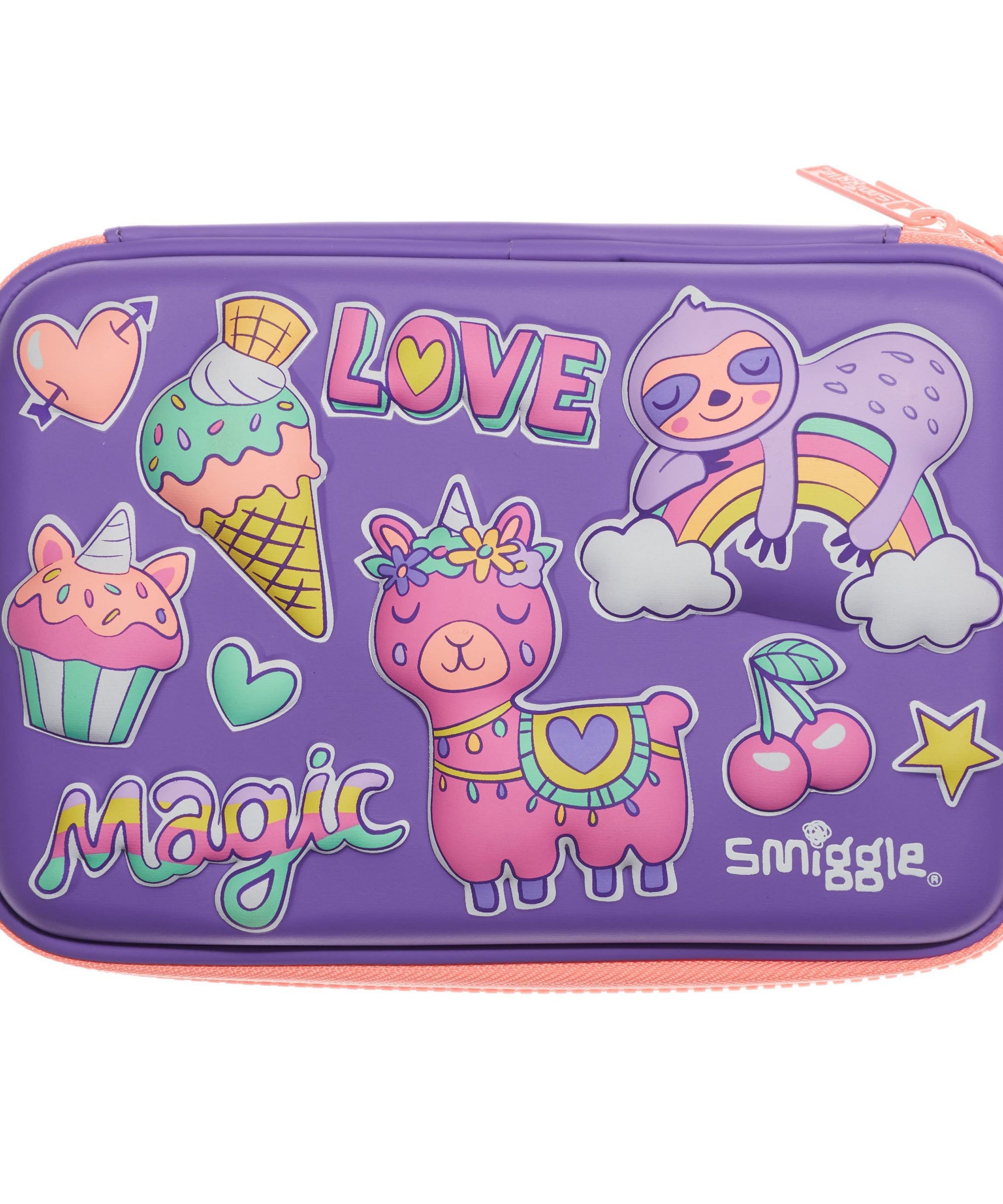 Smiggle - Lively Hardtop Kalem Kutusu-Dinossi