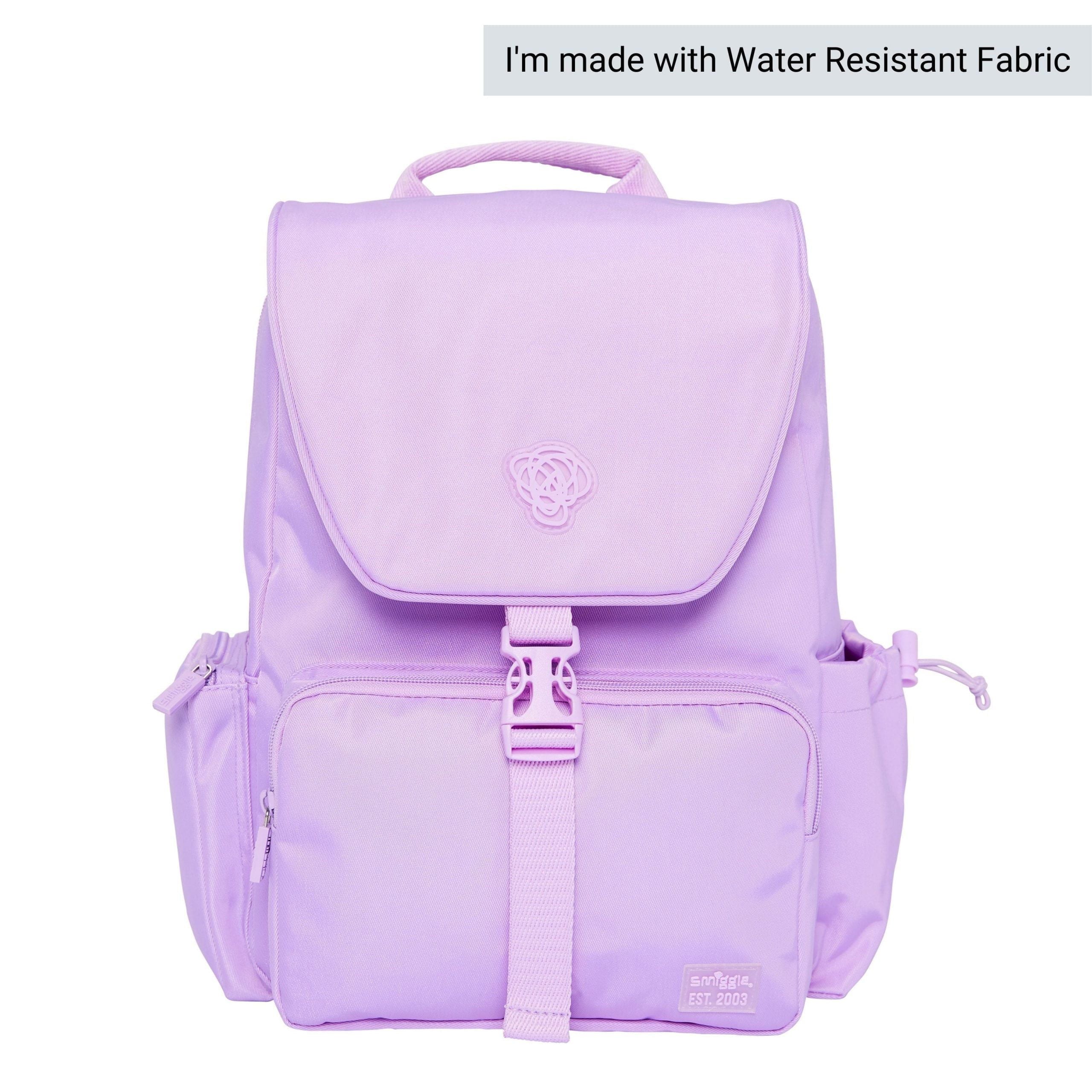 Smiggle - Sorbet Park Lilak Su Geçirmez Sırt Çantası-Dinossi