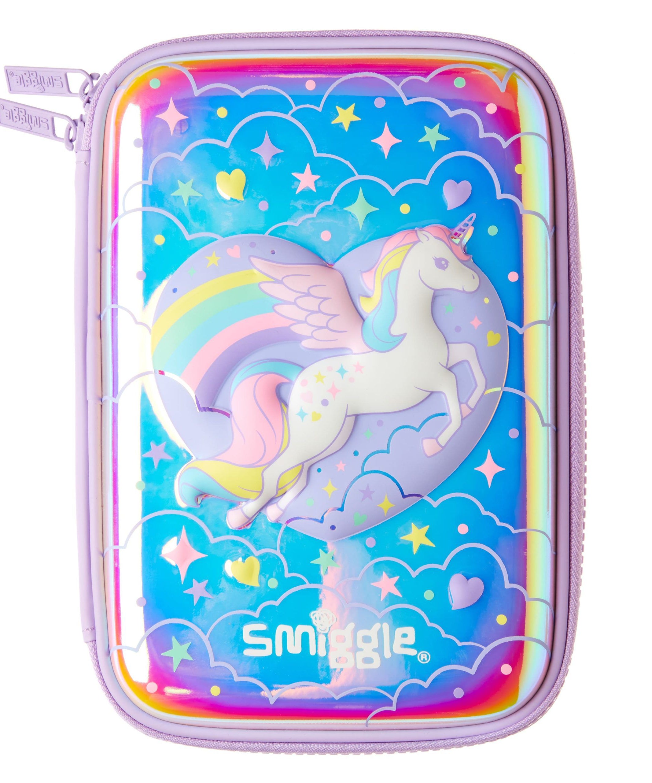 Smiggle - Beyond 3D Kabartmalı Unicorn Kalem Kutusu-Dinossi