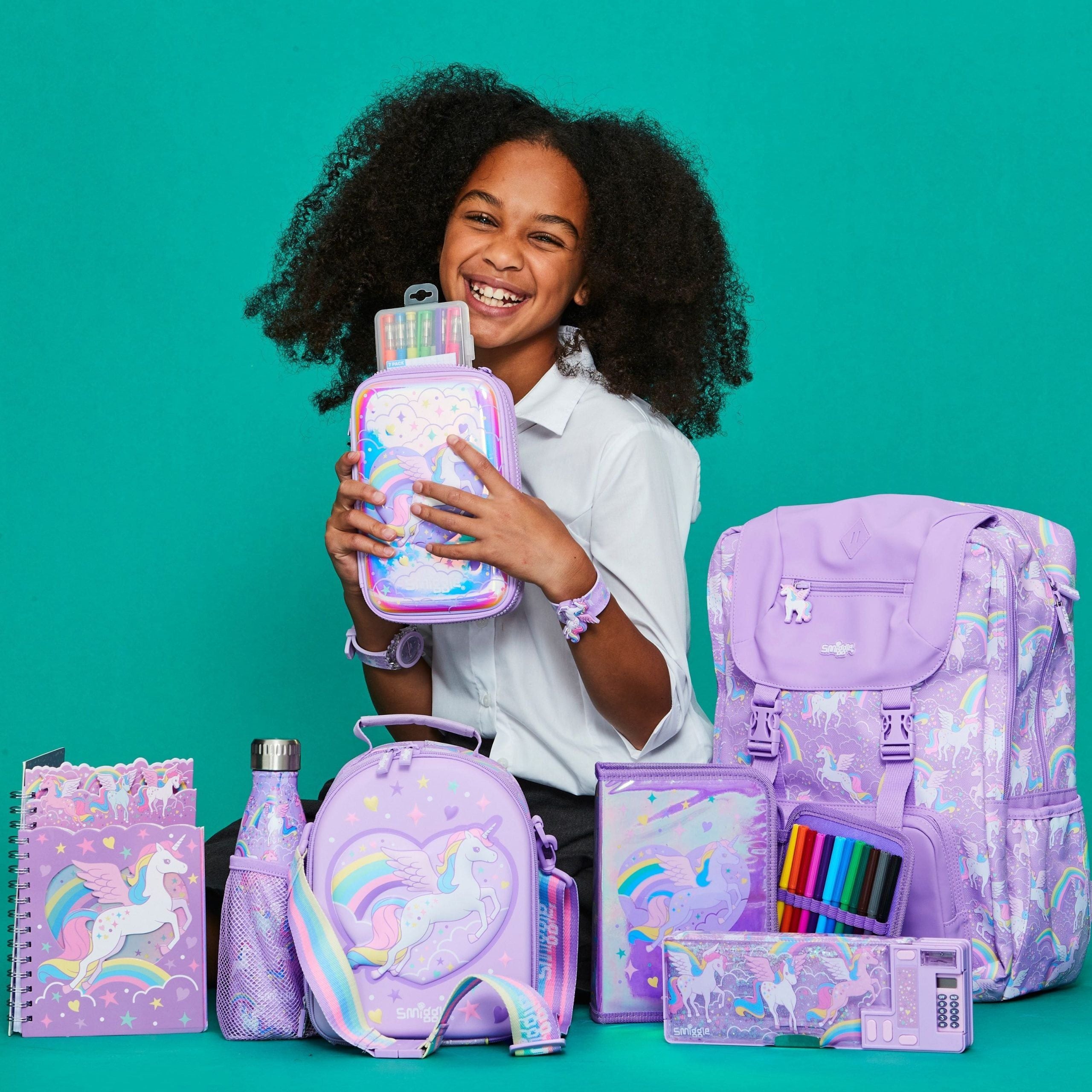 Smiggle - Beyond 3D Kabartmalı Unicorn Kalem Kutusu-Dinossi