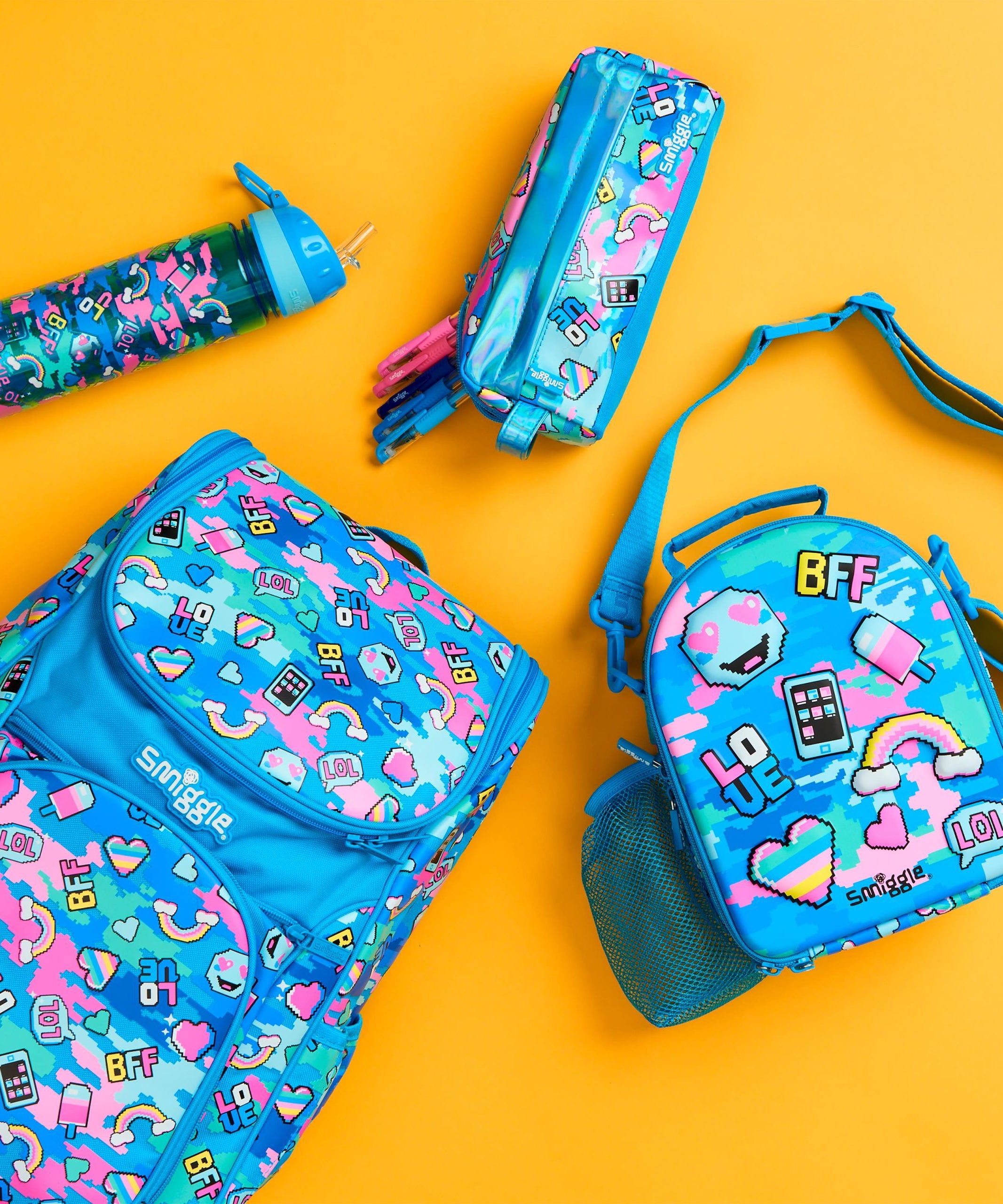 Smiggle - Hide Access Mavi Sırt Çantası-Dinossi