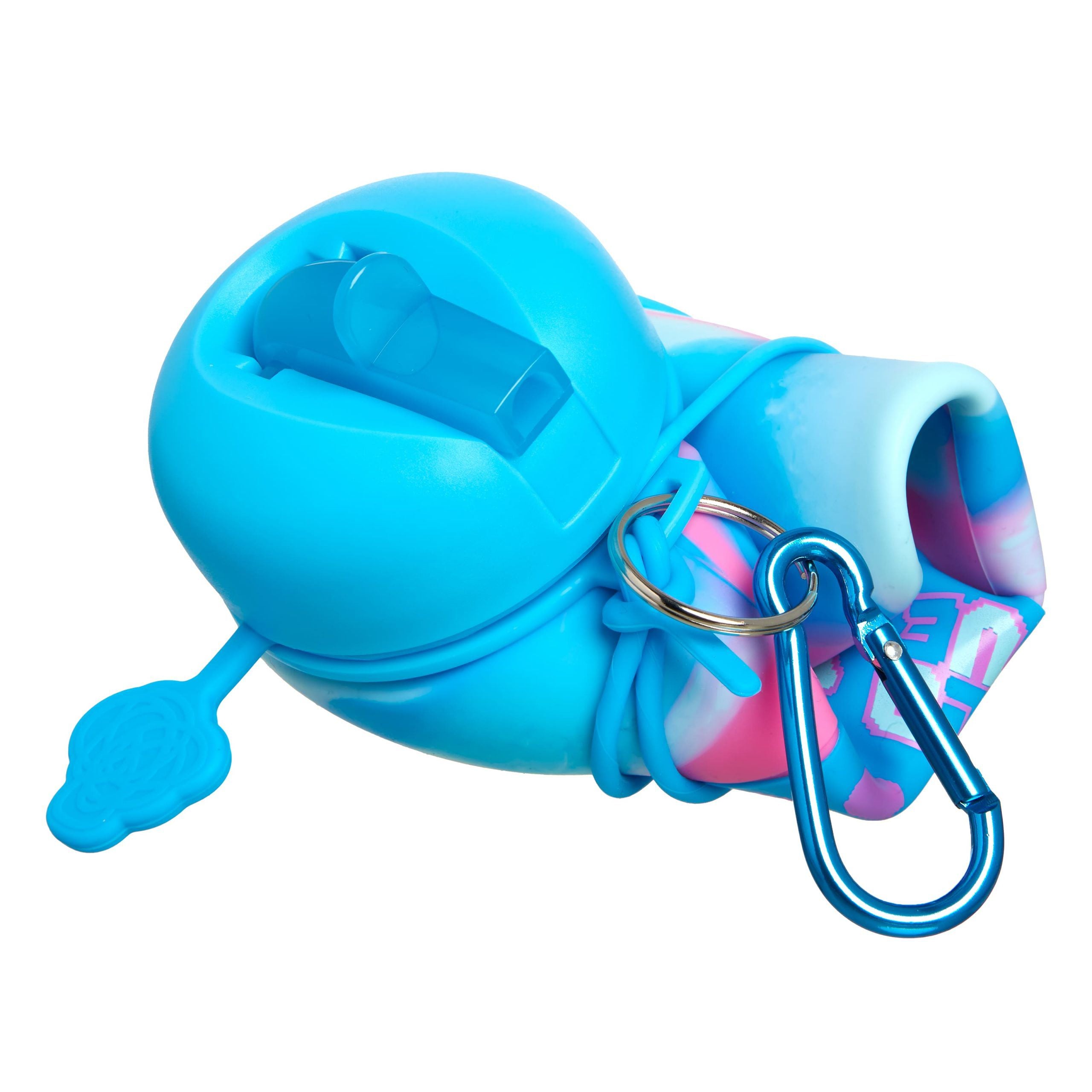 Smiggle - Hide Roll Silikon Katlanabilir Pipetli 600ML BPA İçermeyen Suluk-Dinossi