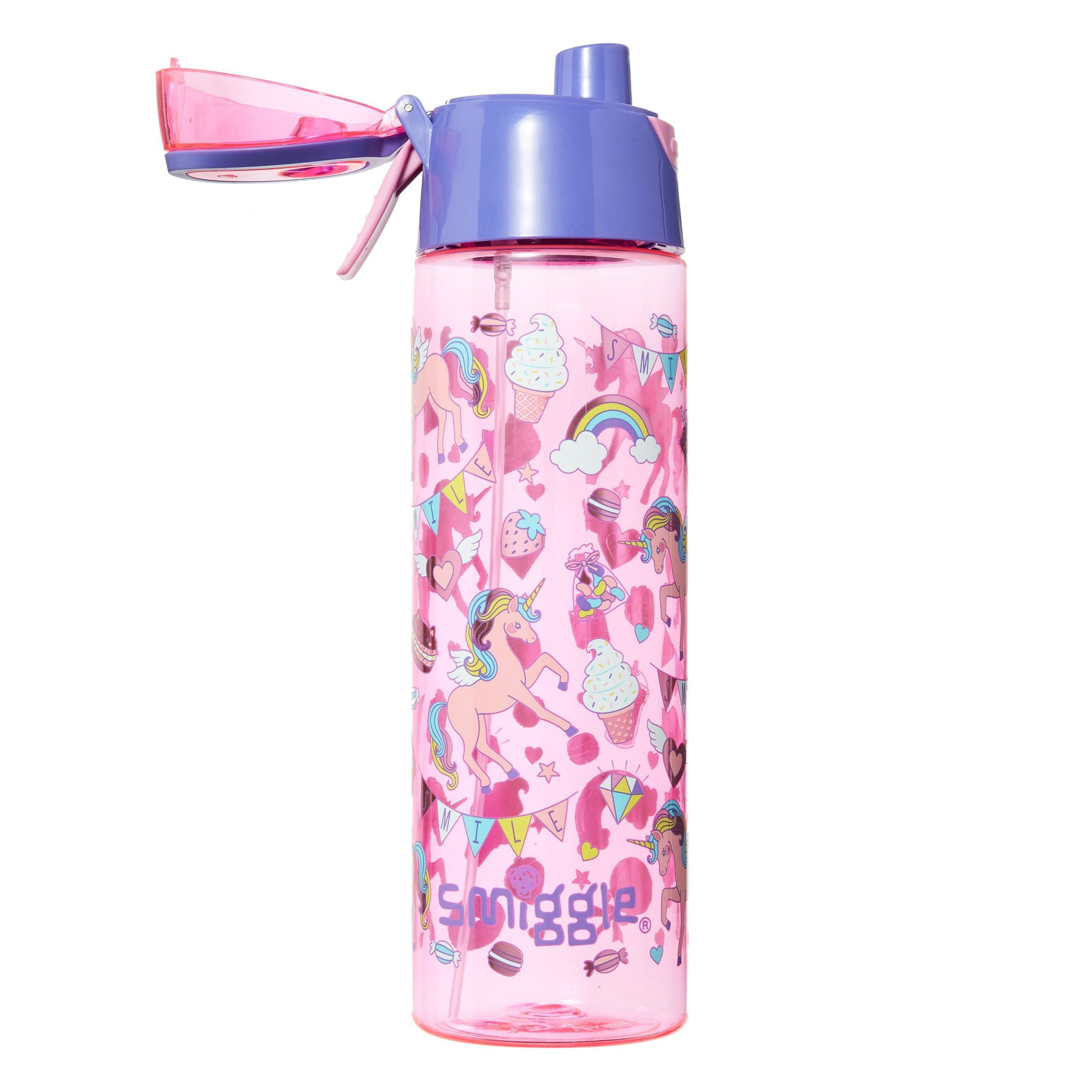 Smiggle - Thrive Spritz Su Püskürtmeli Pipetli 760ML BPA İçermeyen Suluk-Dinossi