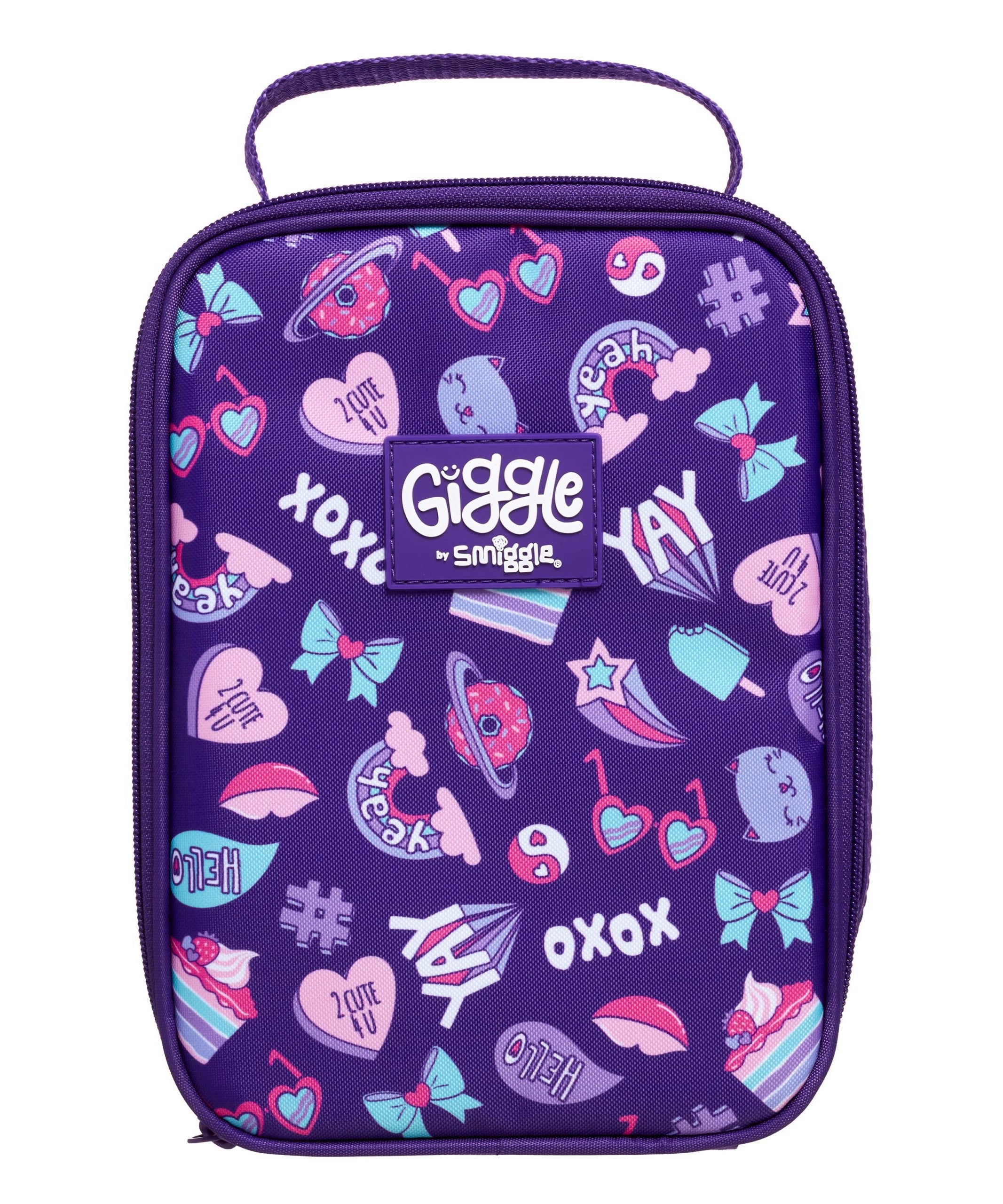 Smiggle - Giggle Mor Love Beslenme Çantası-Dinossi