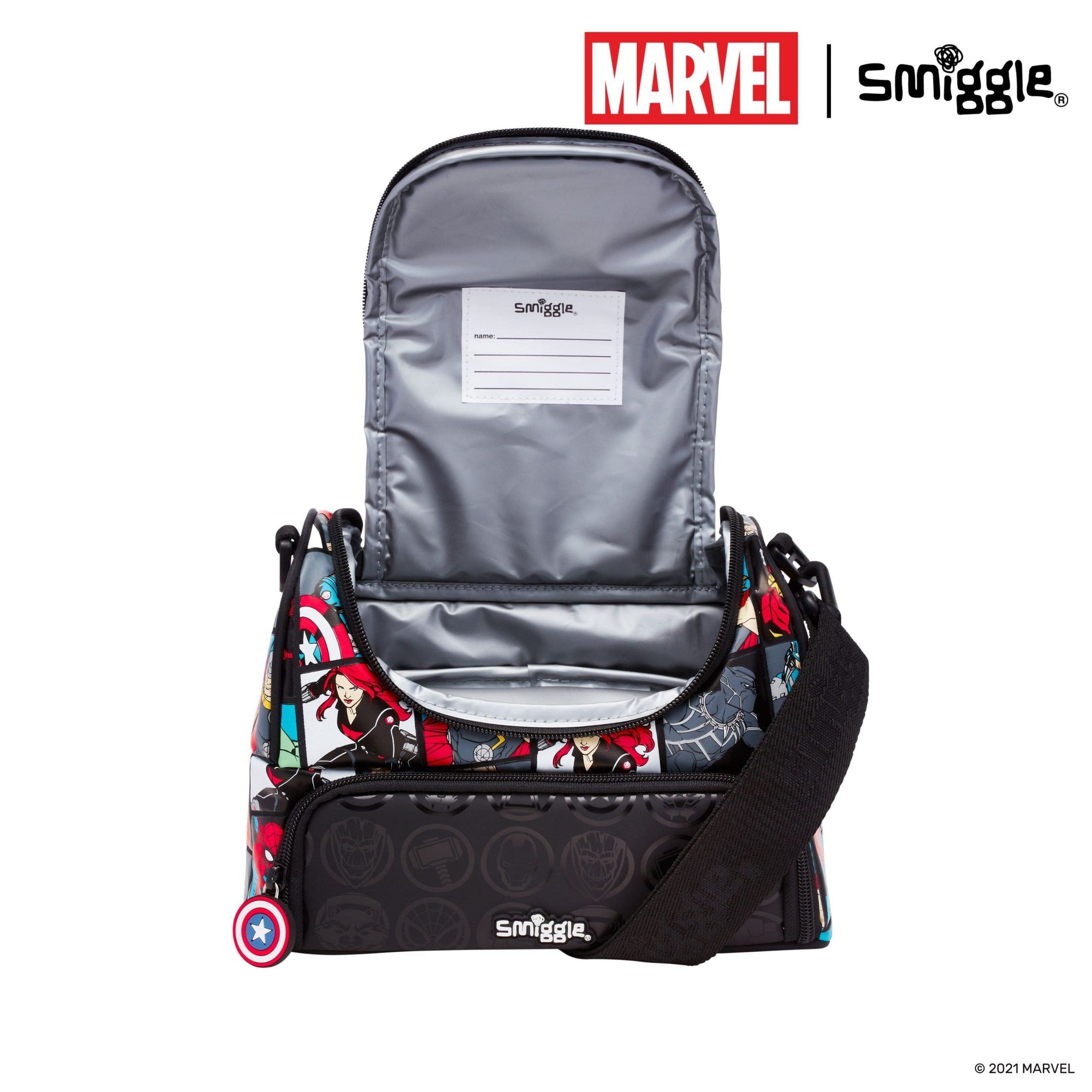 Smiggle - Marvel Çift Katlı Beslenme Çantası-Dinossi