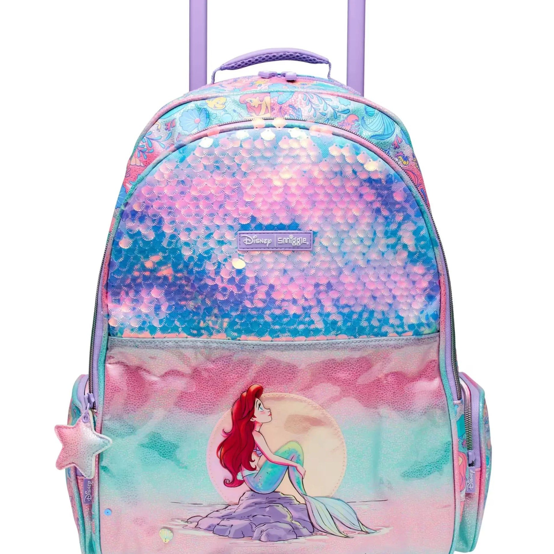 Smiggle - Disney Prenses Çekçekli Işıklı Tekerlekli Çanta-Dinossi