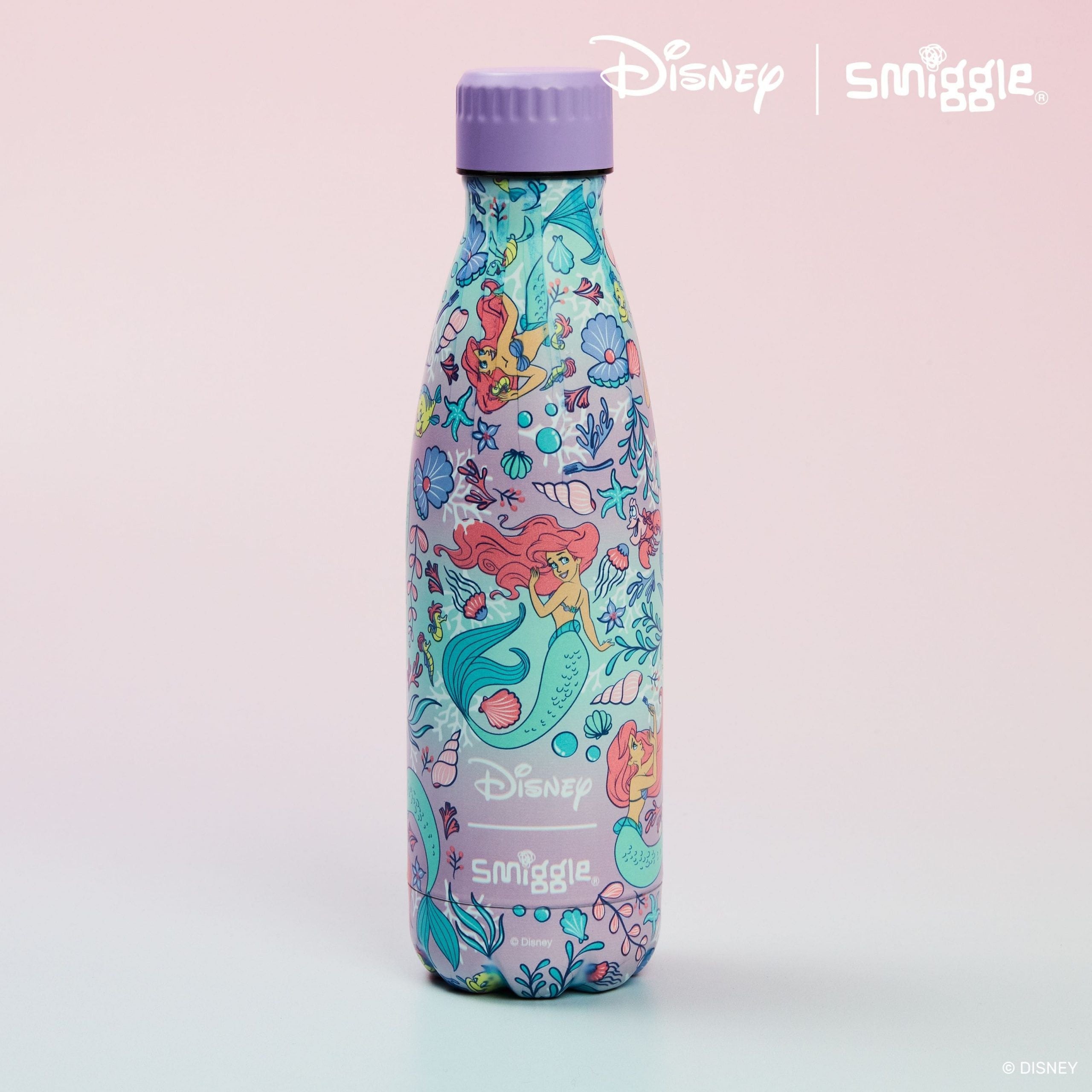 Smiggle - Disney Princess Paslanmaz Çelik İçecek Şişesi 500Ml-Dinossi