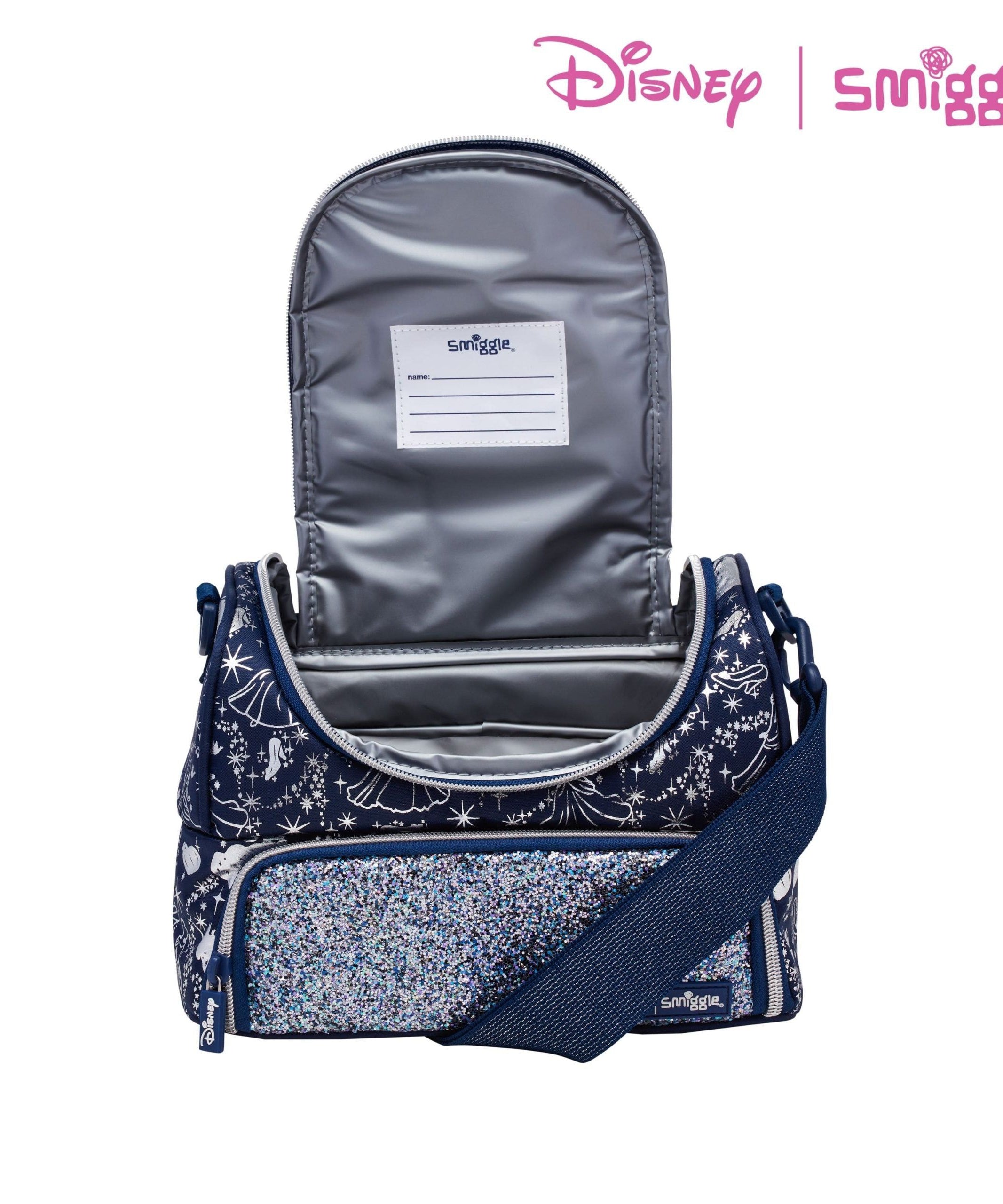 Smiggle - Disney Princess Sindirella Askılı Çift Katlı Beslenme Çantası-Dinossi