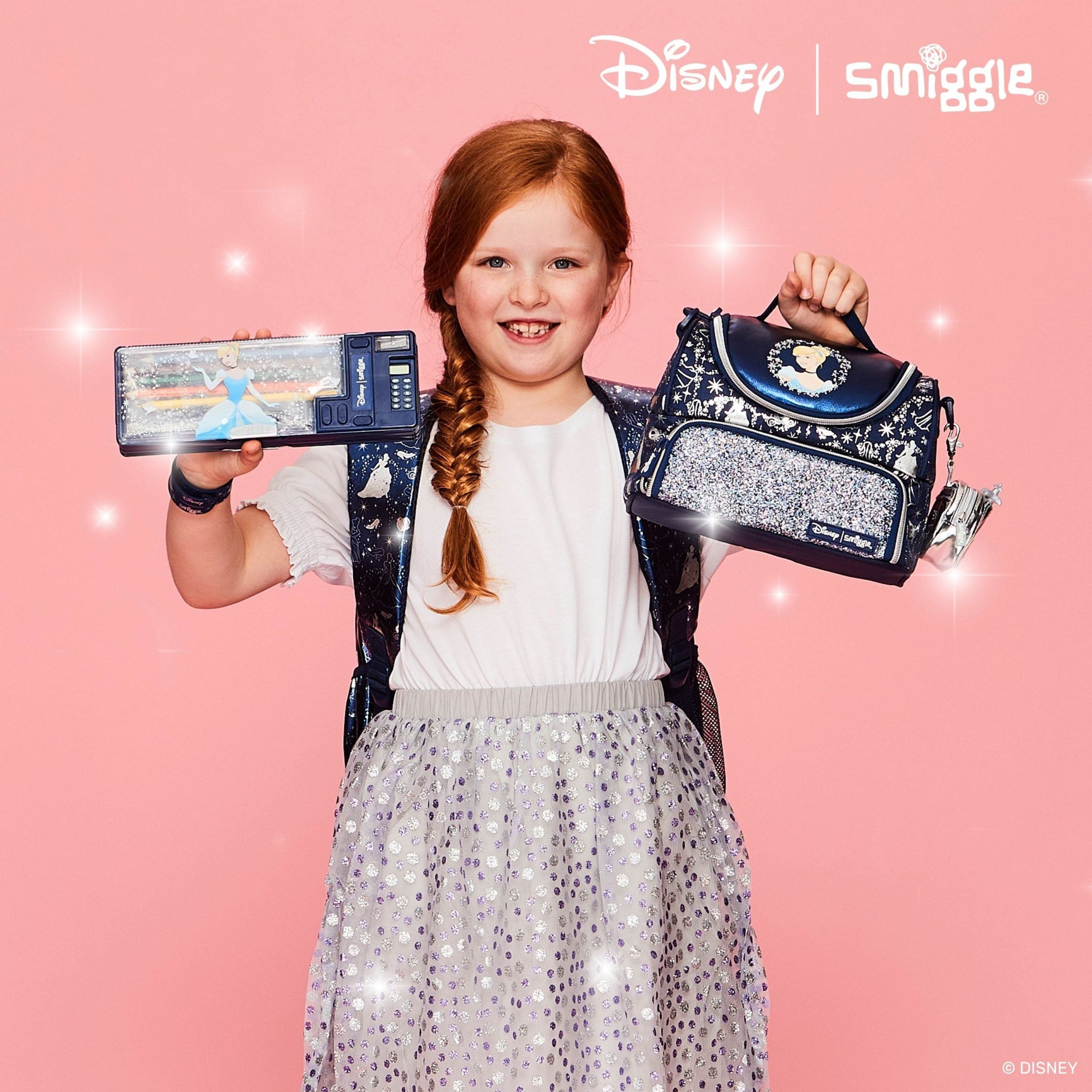 Smiggle - Disney Princess Sindirella Askılı Çift Katlı Beslenme Çantası-Dinossi