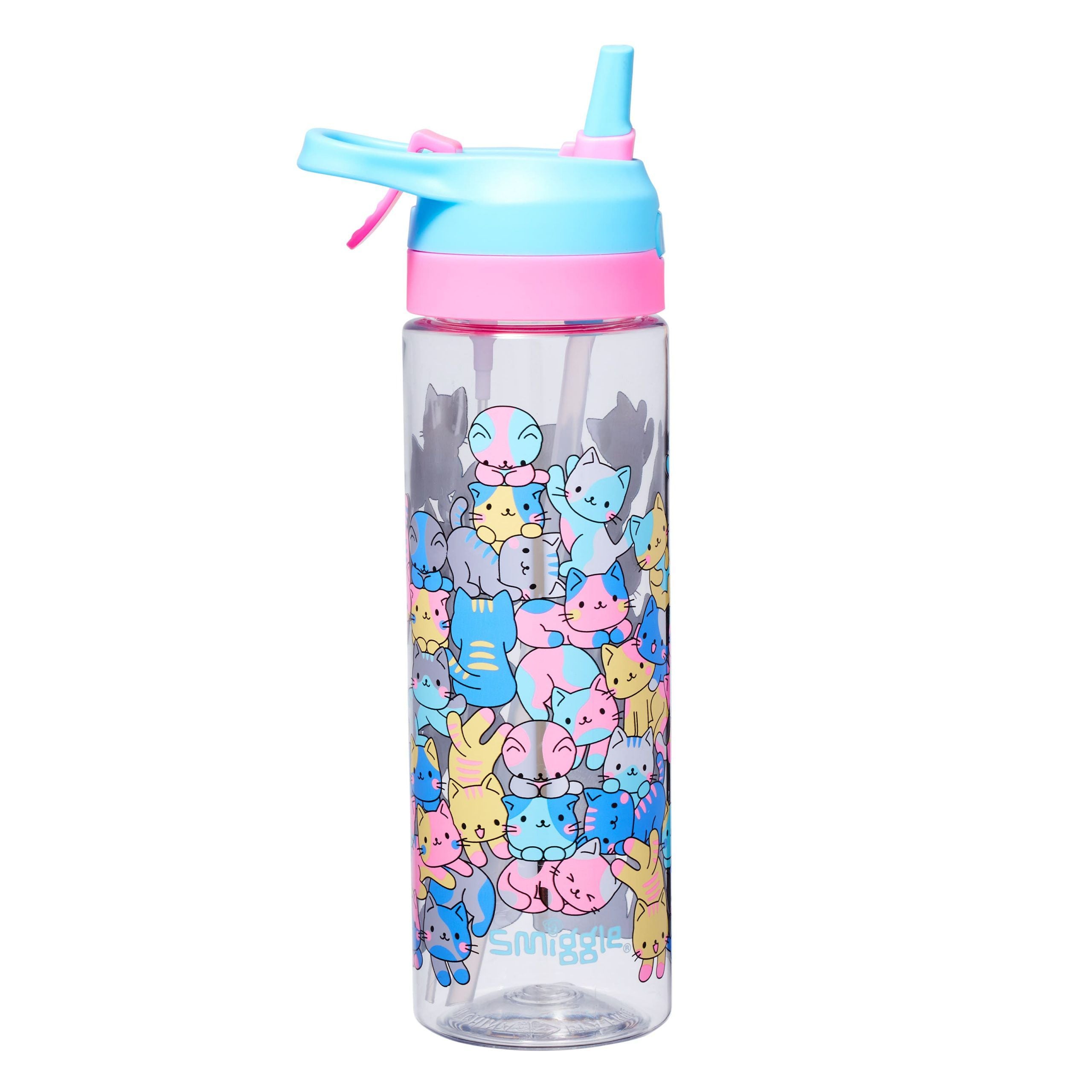 Smiggle - Su Püskürtmeli Pipetli 700ML BPA İçermeyen Suluk-Dinossi